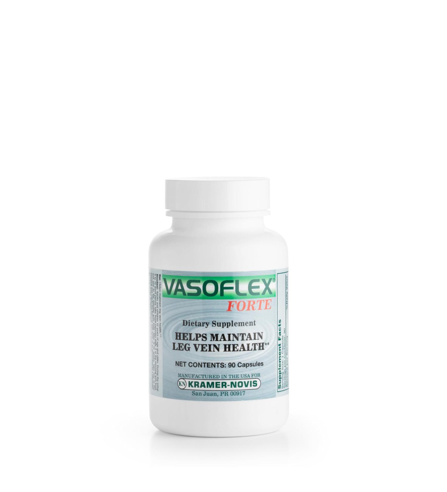 Vasoflex-Forte Leg Vein Health Supplements. Blend of Vitamin C Butcher's Broom Root Extract and Hesperidin. Vitamin C and Herb Root Extract Supplement Helps Maintain Leg Vein Health. 90 Capsules