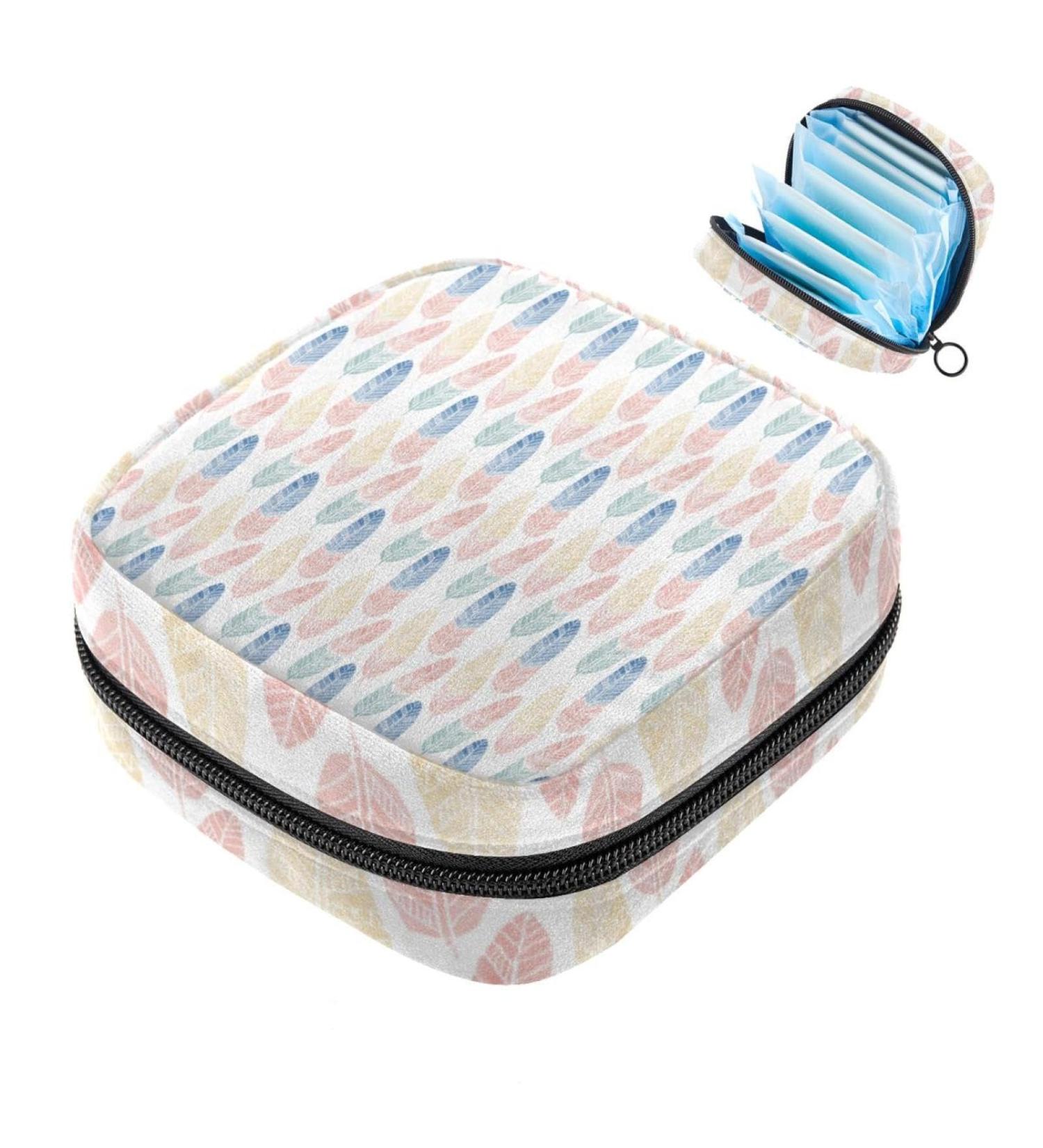 Women's Seamless Spring Pattern Binding Storage Bags | Portable Menstrual Pad & Tampon Holders | Stylish Storage for Office & School - Buy Online on GoSupps.com