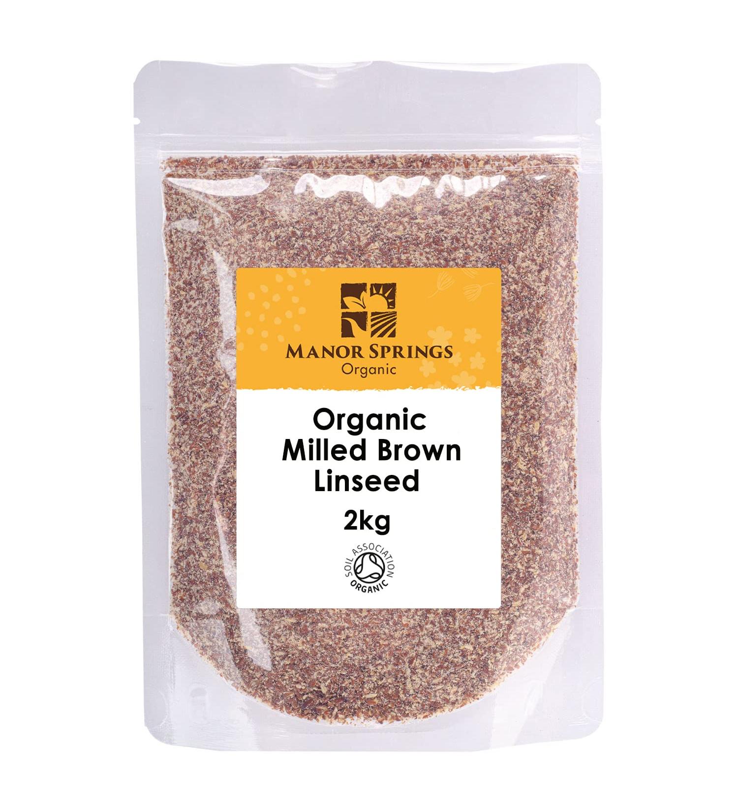 Organic Ground Flaxseed (Milled Linseed) 2kg by Manor Springs Organic - Buy Online on GoSupps.com