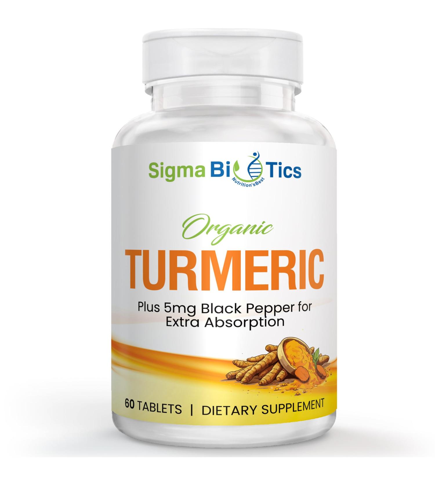 Organic Turmeric Curcumin Supplement - Joint & Immune Health Support Supplements - 700 mg Organic Turmeric with Black Pepper for Easy Absorption - Non-GMO & 2 Months Supply - 60 Tablets - Buy Online on GoSupps.com