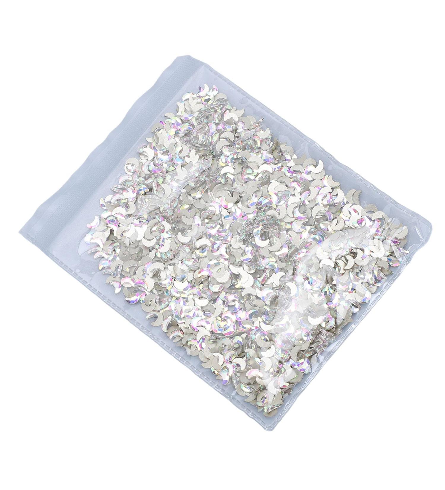 Moon Rhinestone Nail Art Set Glittering Secured Fit Trendy DIY Jewelry for Women Easy Application ABS Material - Buy Online on GoSupps.com