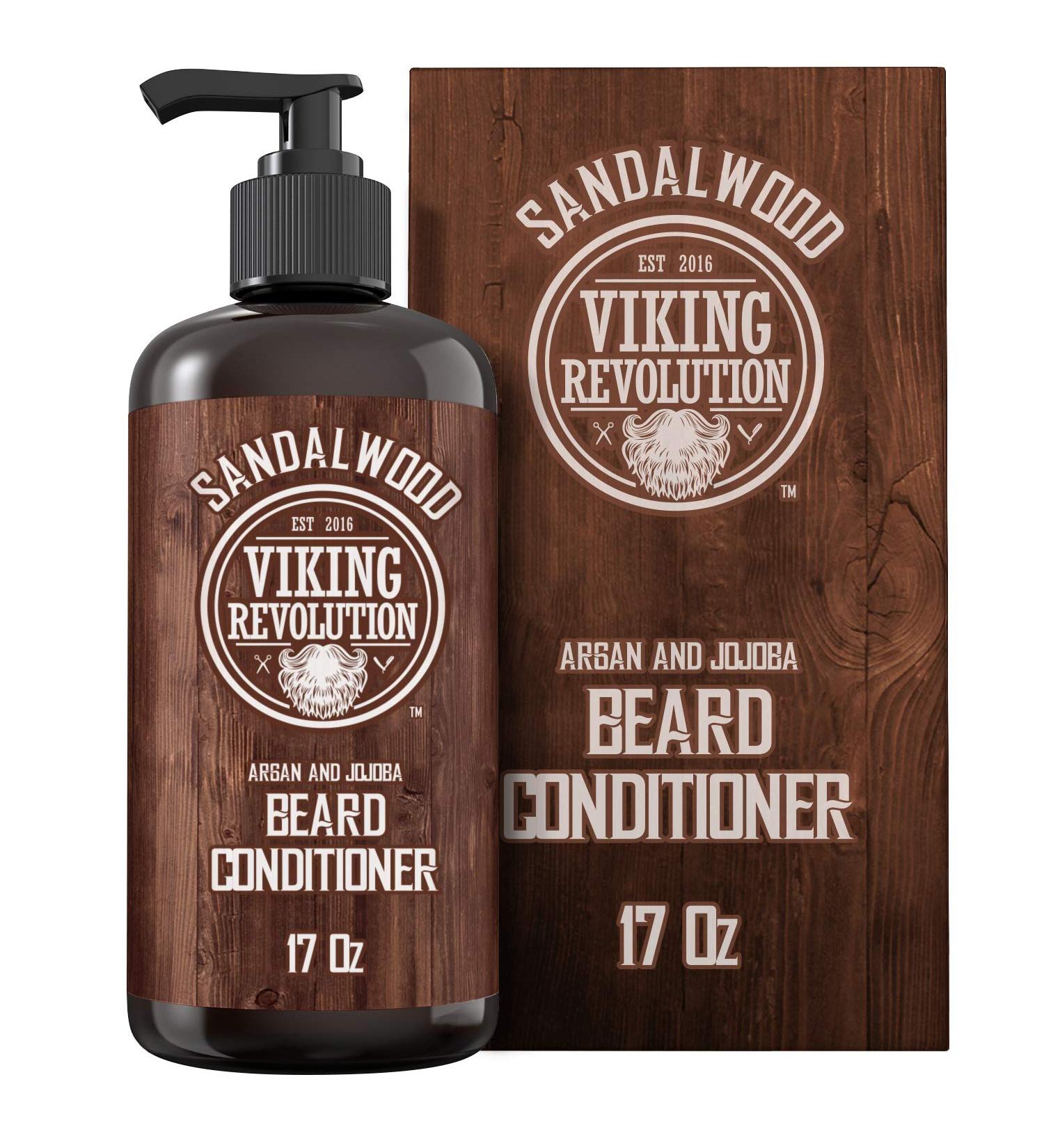 Sandalwood Beard Conditioner with Argan & Jojoba Oils - Softens & Strengthens - 17oz - Buy Online on GoSupps.com