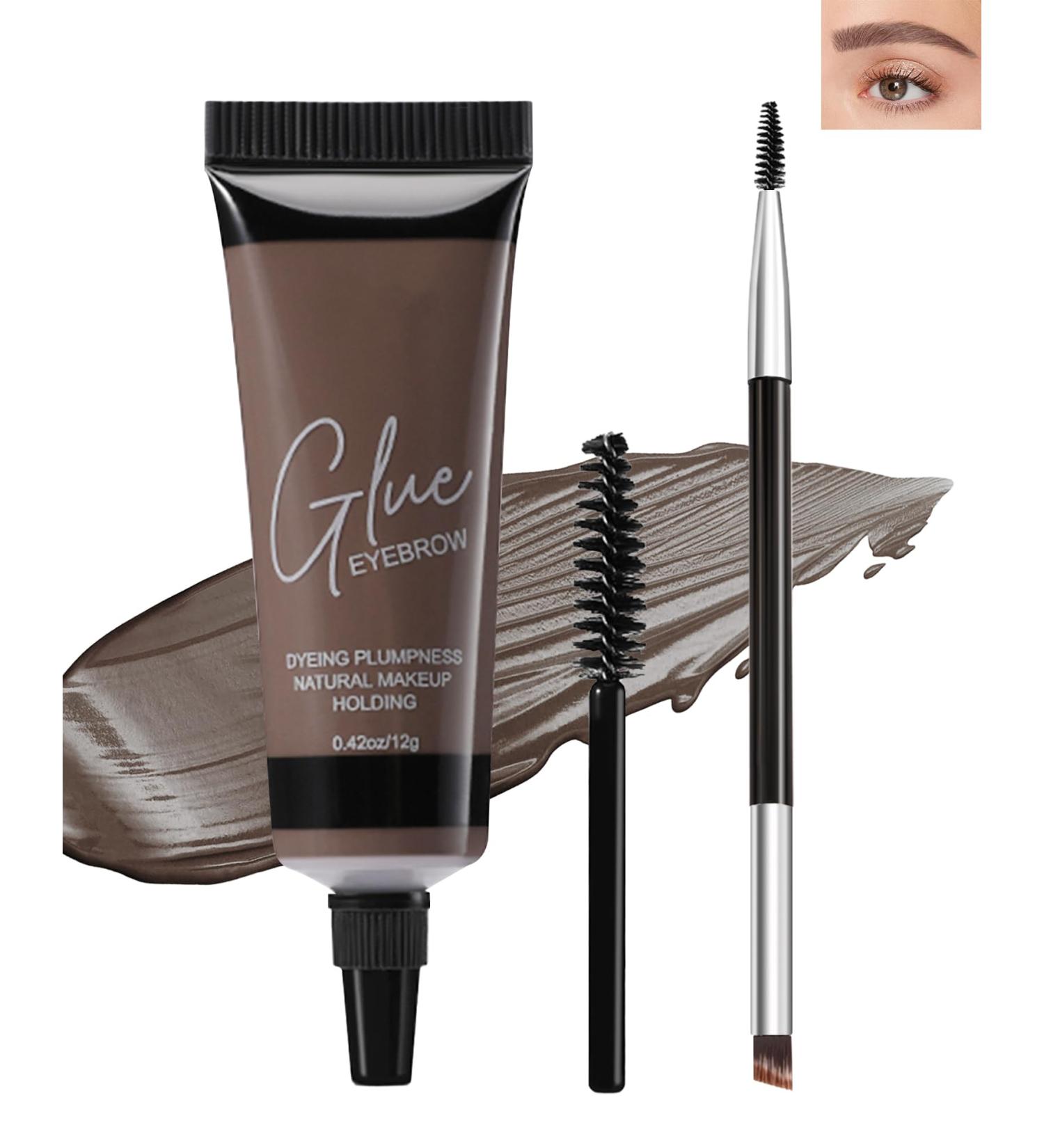 Waterproof Eyebrow Gel Dark Brown Sweat-Proof Longwear Strong Hold Tinted Brow Gel Vegan Cruelty-Free Brow Glue Mascara for Eyebrows with Eyebrow Brush Enhance Eye Brows Filler Makeup for Women-04 04 Dark Brown - Buy Online on GoSupps.com