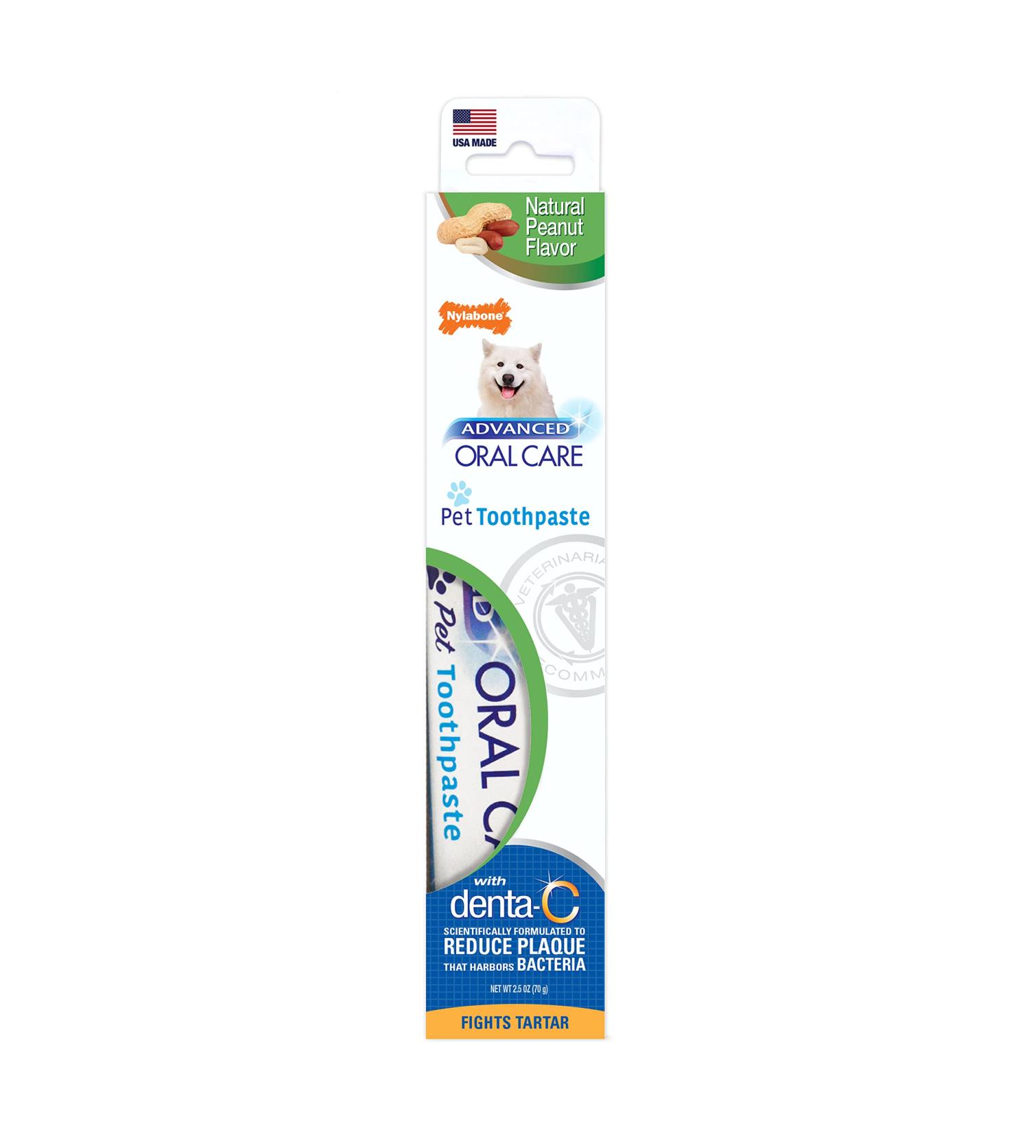Nylabone Advanced Oral Care Natural Toothpaste Peanut Butter 2.5 oz. (1 Count) Peanut Butter 1 count (Pack of 1) - Buy Online on GoSupps.com