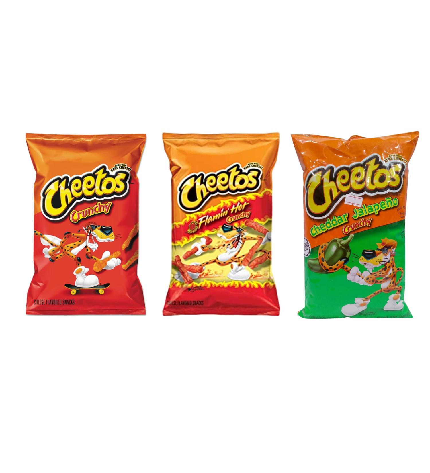 Premium Snack Combo Pack of 3 - Crunchy Flamin' Hot Cheddar Jalape o | Variety Snack Pack for Bold Flavors | Ideal Shareable Snacks | Savory Treats for Every Occasion