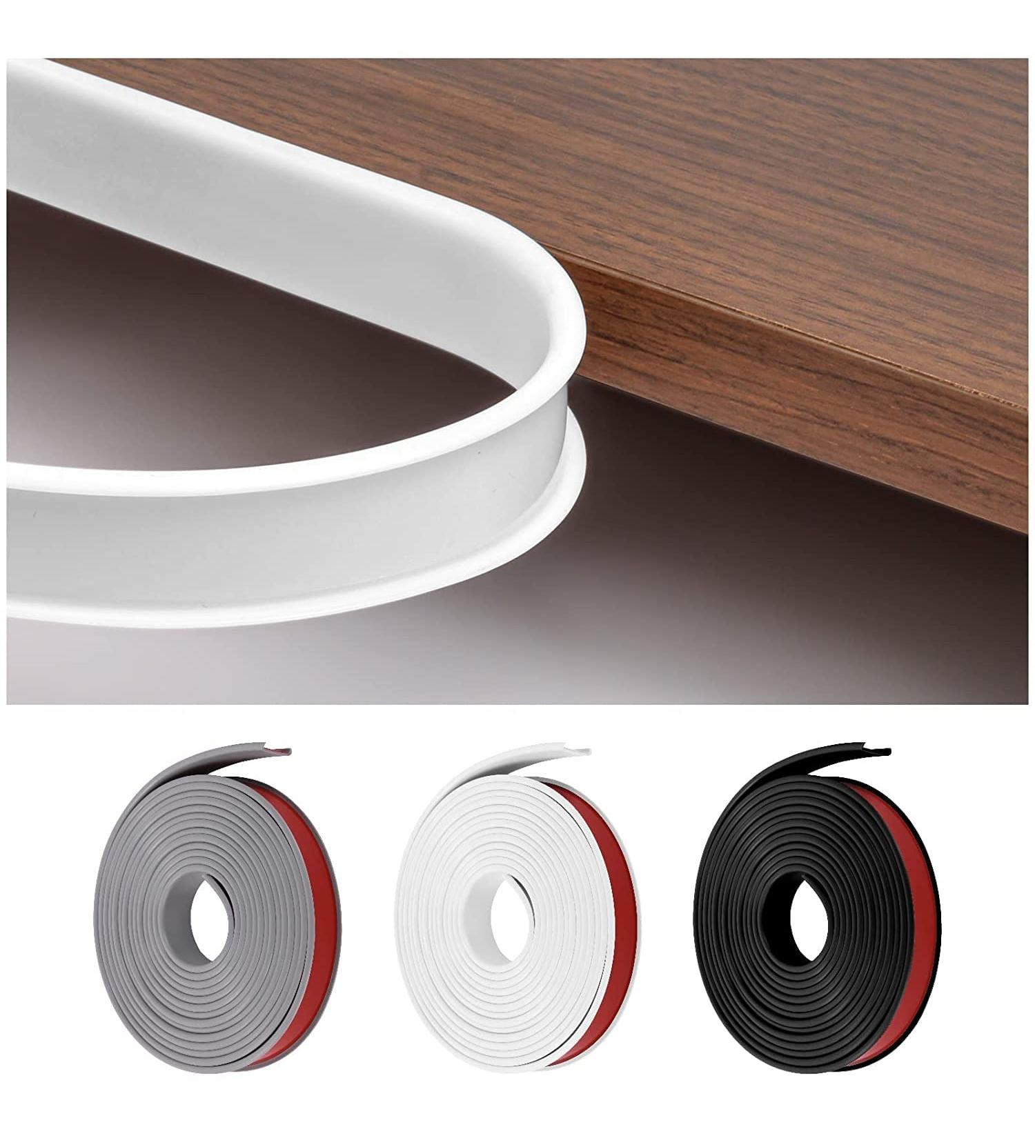 flintronic 5m*16mm U-Shape Flexible Furniture Edge Banding Baby Safty Baby Edge Protector Self Adhesive TPE Wood Edging Tape DIY Furniture Edge Trim for Table Cabinet Furniture Restoration White 5m*16mm - Buy Online on GoSupps.com