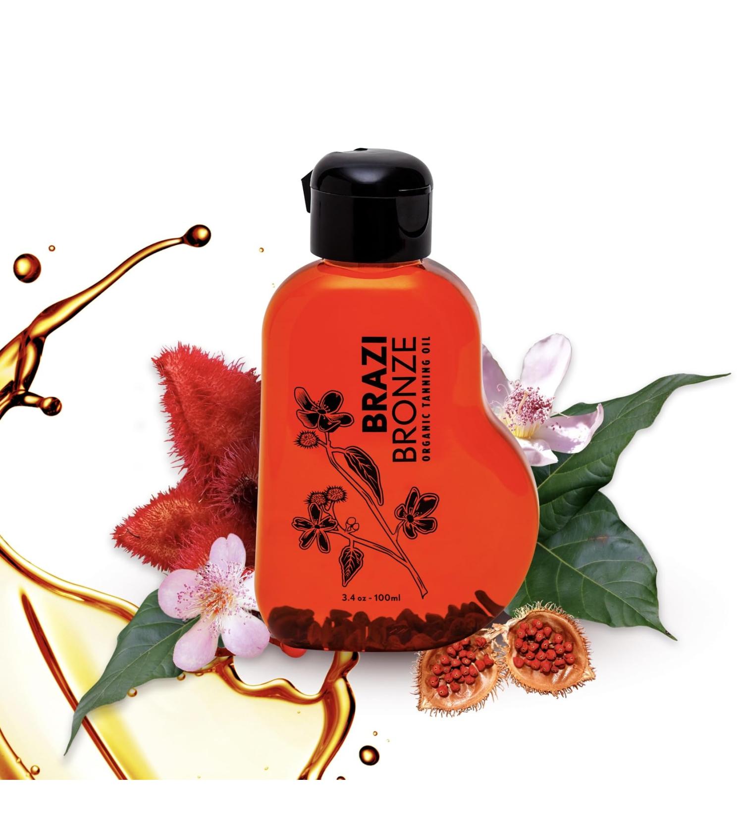 Organic Dark Tanning Oil No SPF - Cruelty-Free Vegan Travel Size Almond & Vitamin E Infused - Buy Online on GoSupps.com