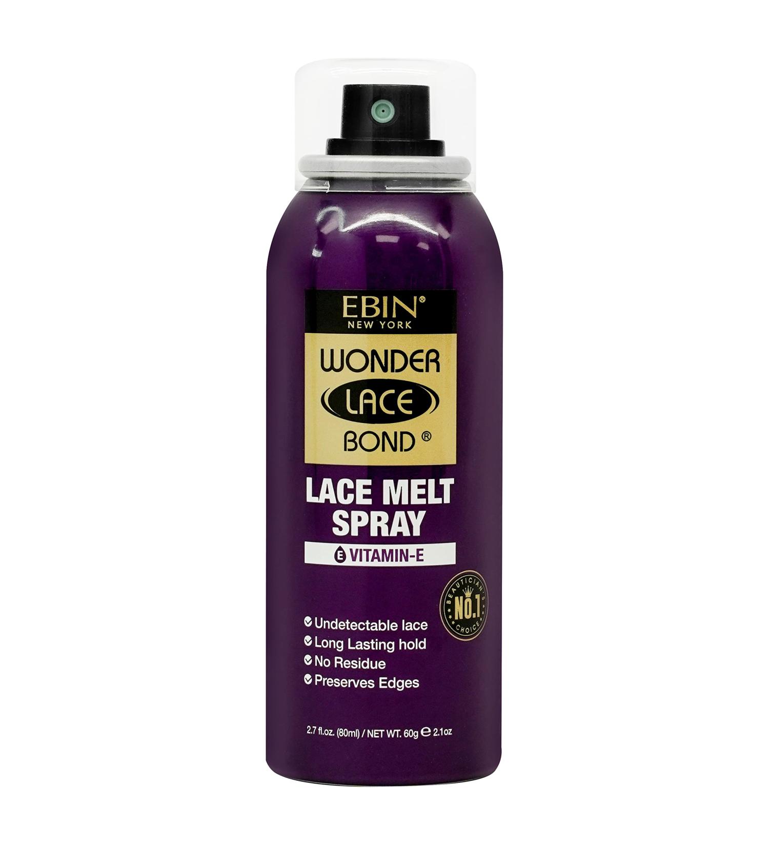 EBIN NEW YORK Wonder Lace Melt Aerosol Spray - Long Lasting Hold with Vitamin E & Biotin | Edge & Lace Preservation | No Residue | 2.7oz - Buy Online on GoSupps.com