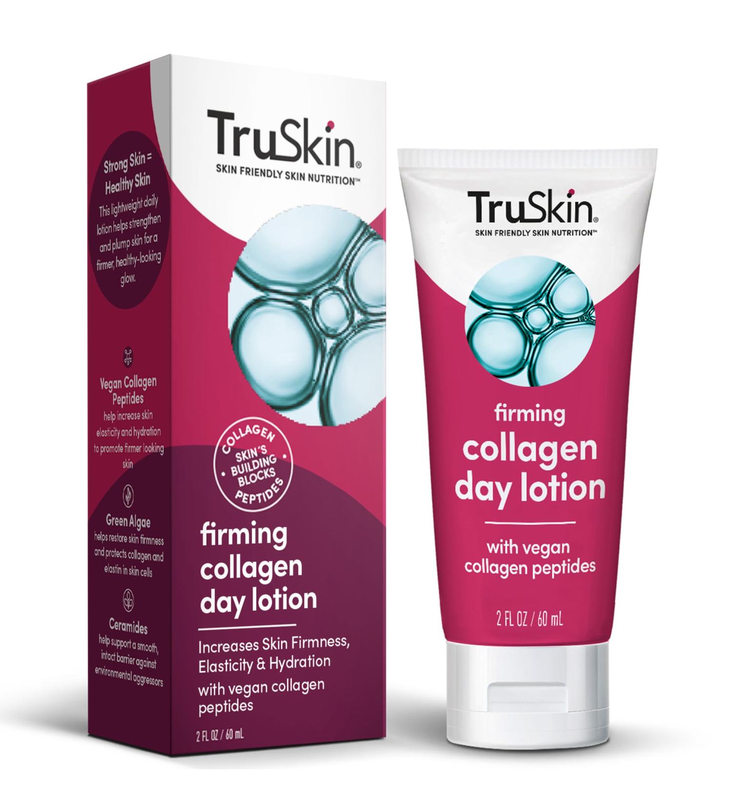 TruSkin Collagen Cream for Face - Firming Vegan Lotion with Peptides Tri-Ceramides & Green Algae - Anti-Aging Skin Care for a Healthy Glow - 2 fl Oz - Buy Online on GoSupps.com