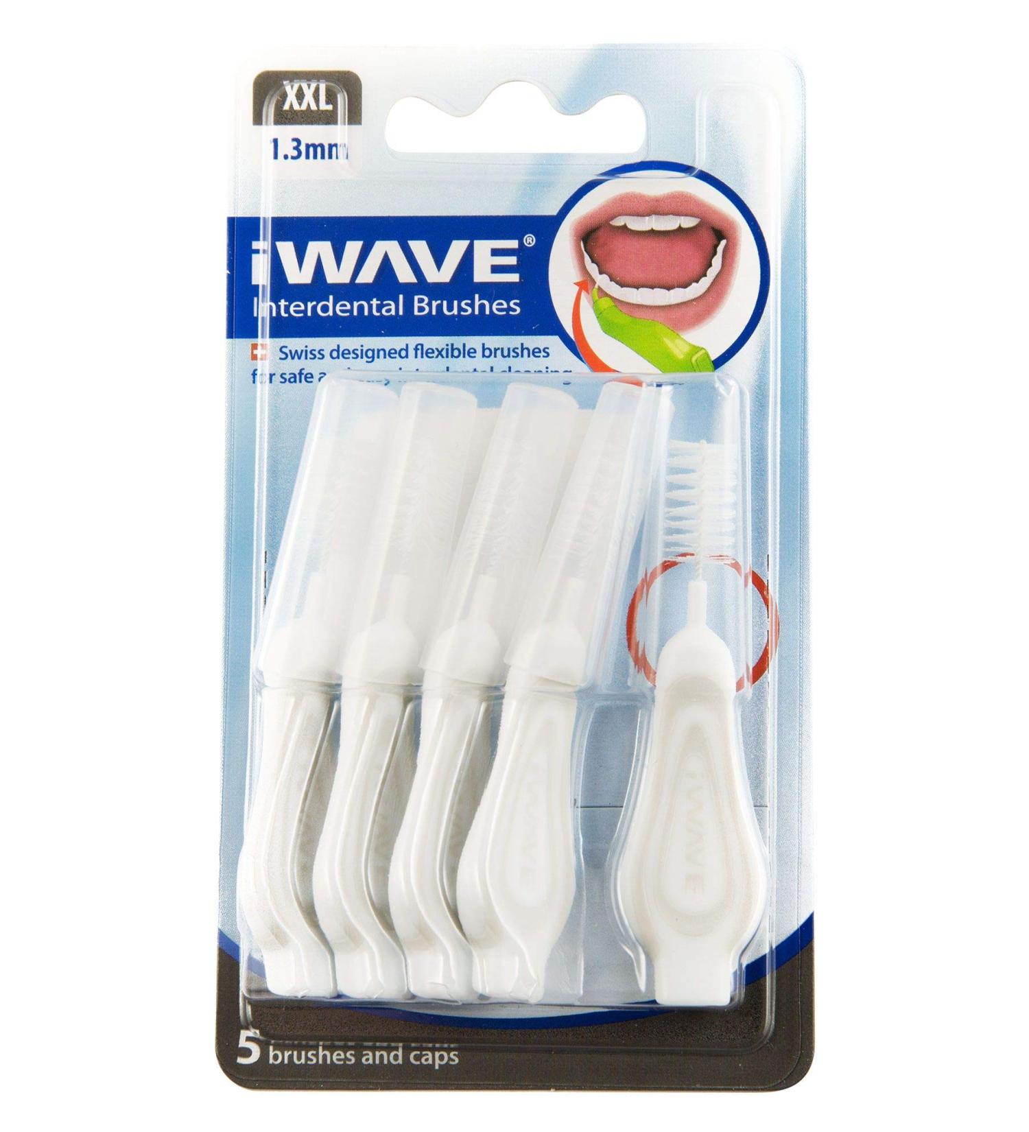 iWave Interdental Brushes Fine Size 1.3 mm White Pack of 5 Interdental Cleaning Brushes for Total Teeth Cleaning Plaque Removal Tool White 5 count (Pack of 1) - Buy Online on GoSupps.com