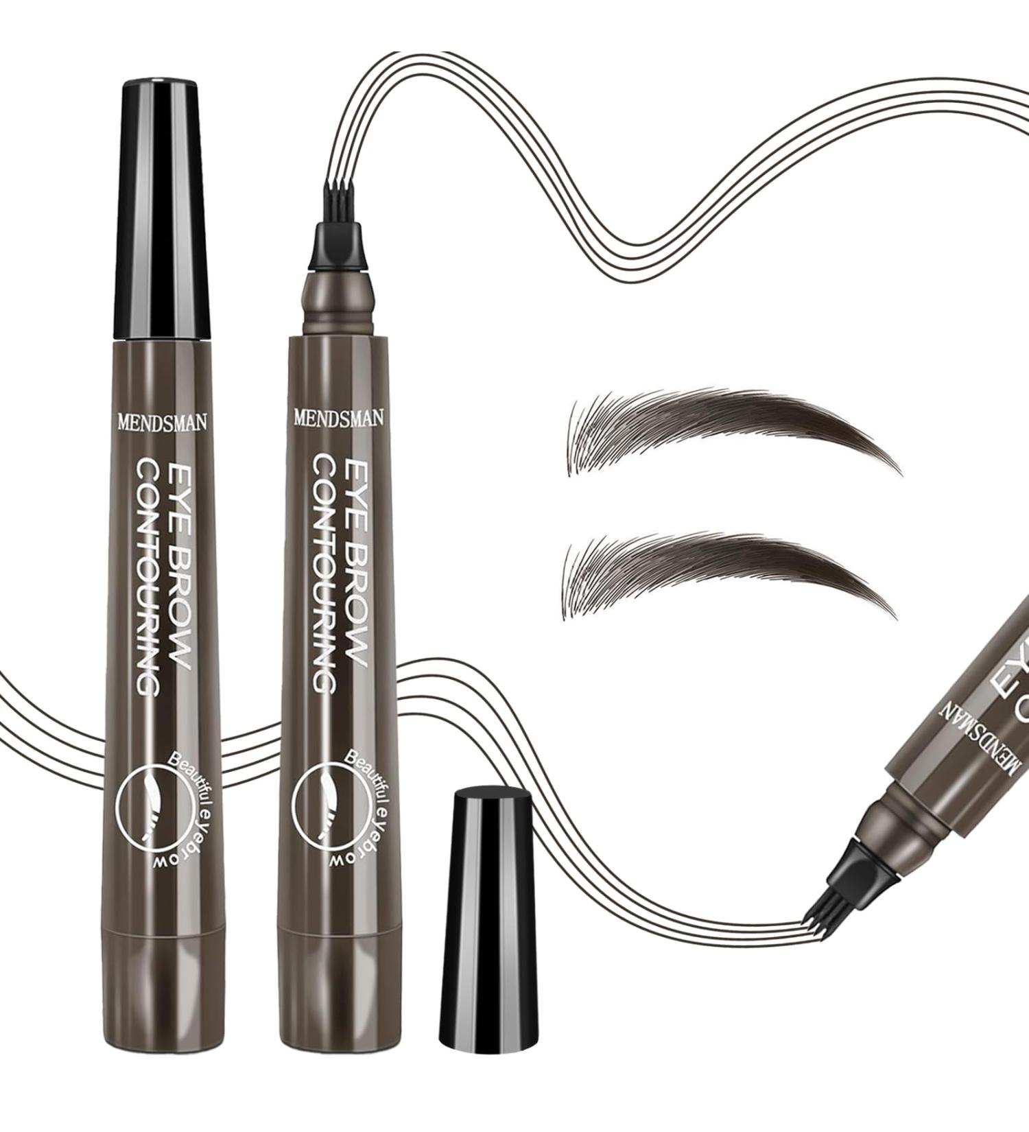 woleeup Eyebrow Pen Liquid Eyebrow Pencil 2pcs Microblading Eyebrow Pen Magic Accurate Waterproof Eyebrow Pen Natural Eyebrow Pen 4Tip Pen with MicroFork Tip Applicator Gray Gray Brown04 - Buy Online on GoSupps.com