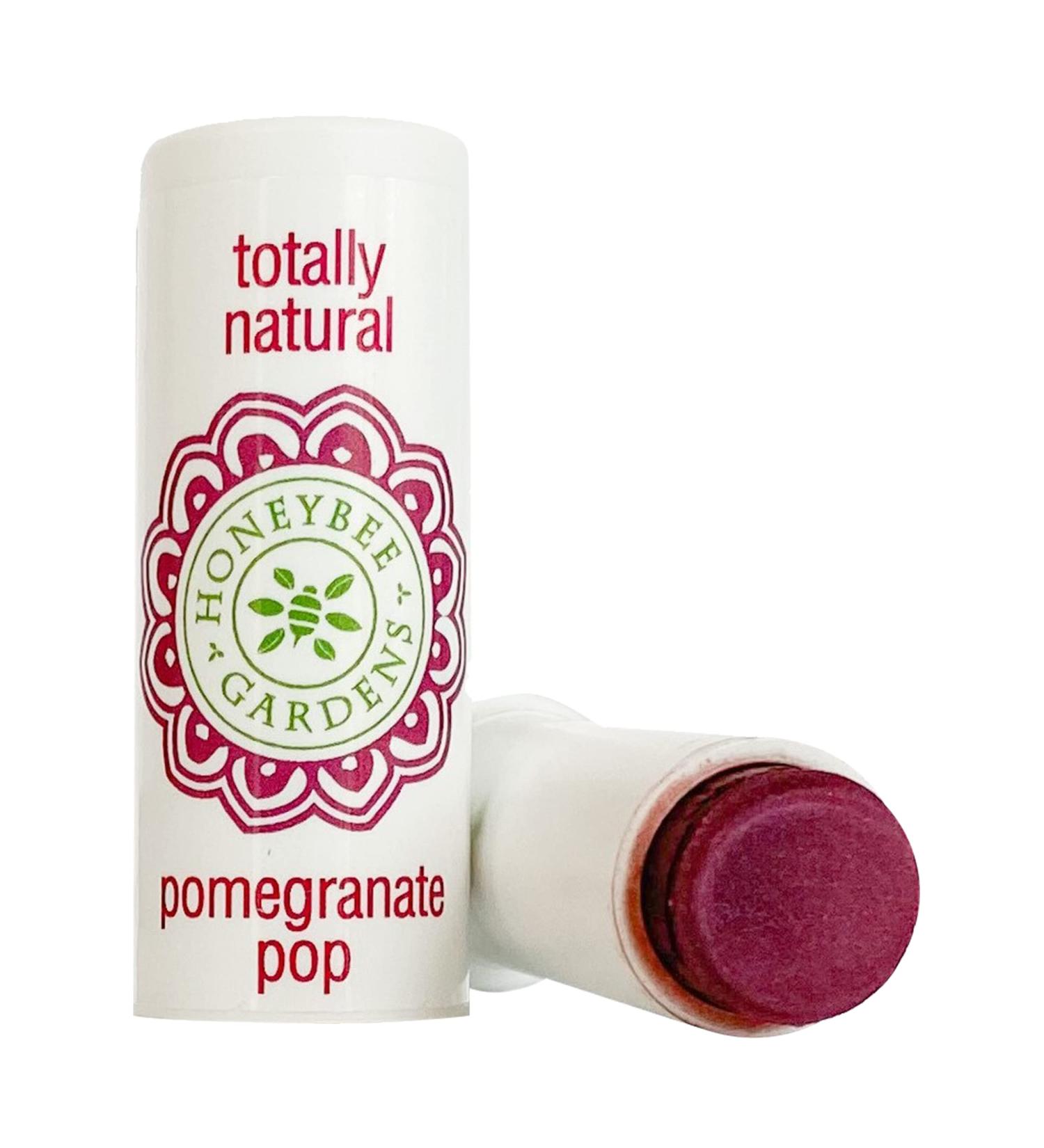 Honeybee Gardens Pomegranate Pop Tinted Lip Balm | Organic, Vegan, Gluten-Free | Nourishing Color for Lips - Buy Online on GoSupps.com