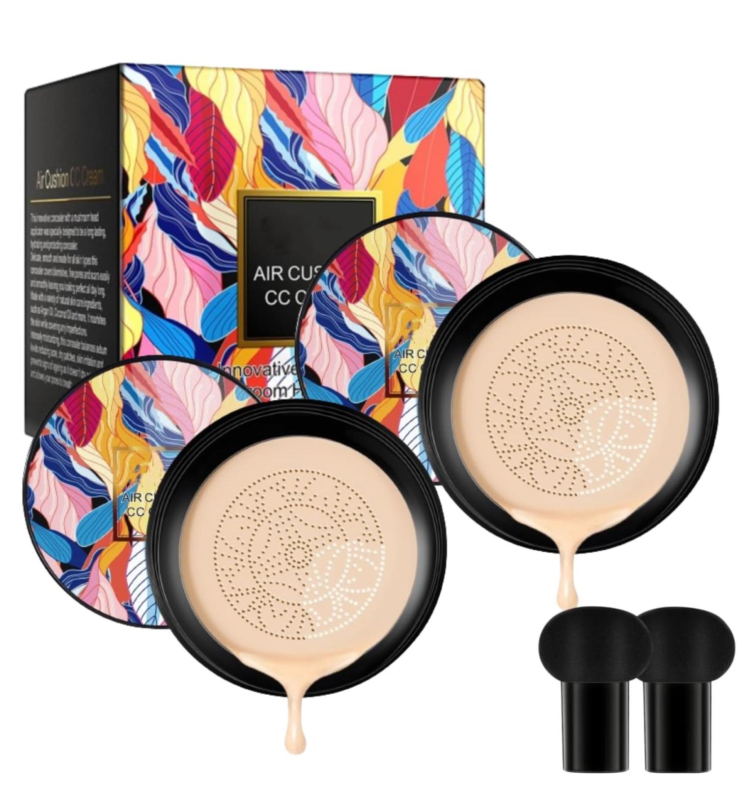 Indicativet Mushroom Head Air Cushion CC Cream 2024 New Indicativet Mushroom Head Air Cushion CC Cream Air Cushion CC Cream (Natural Color 2 Pcs) 1 count (Pack of 1) Natural Color - Buy Online on GoSupps.com