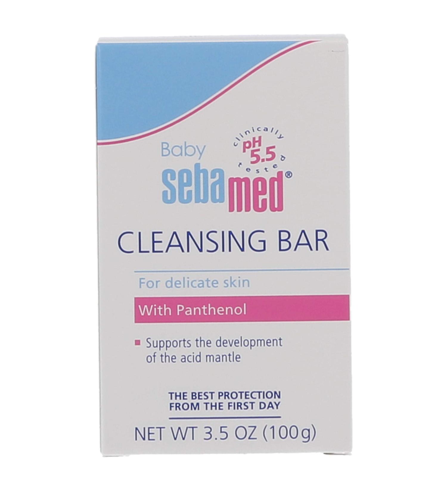 Sebamed Baby Ultra Mild Cleansing Bar - Hypoallergenic Cleanser with Vitamins & Amino Acids 3.5oz (100g) - Buy Online on GoSupps.com