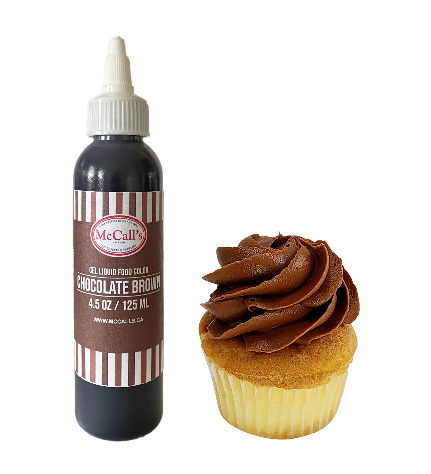 McCall's Liquid Gel Food Colour 4.5 oz Chocolate Brown - Made in Canada