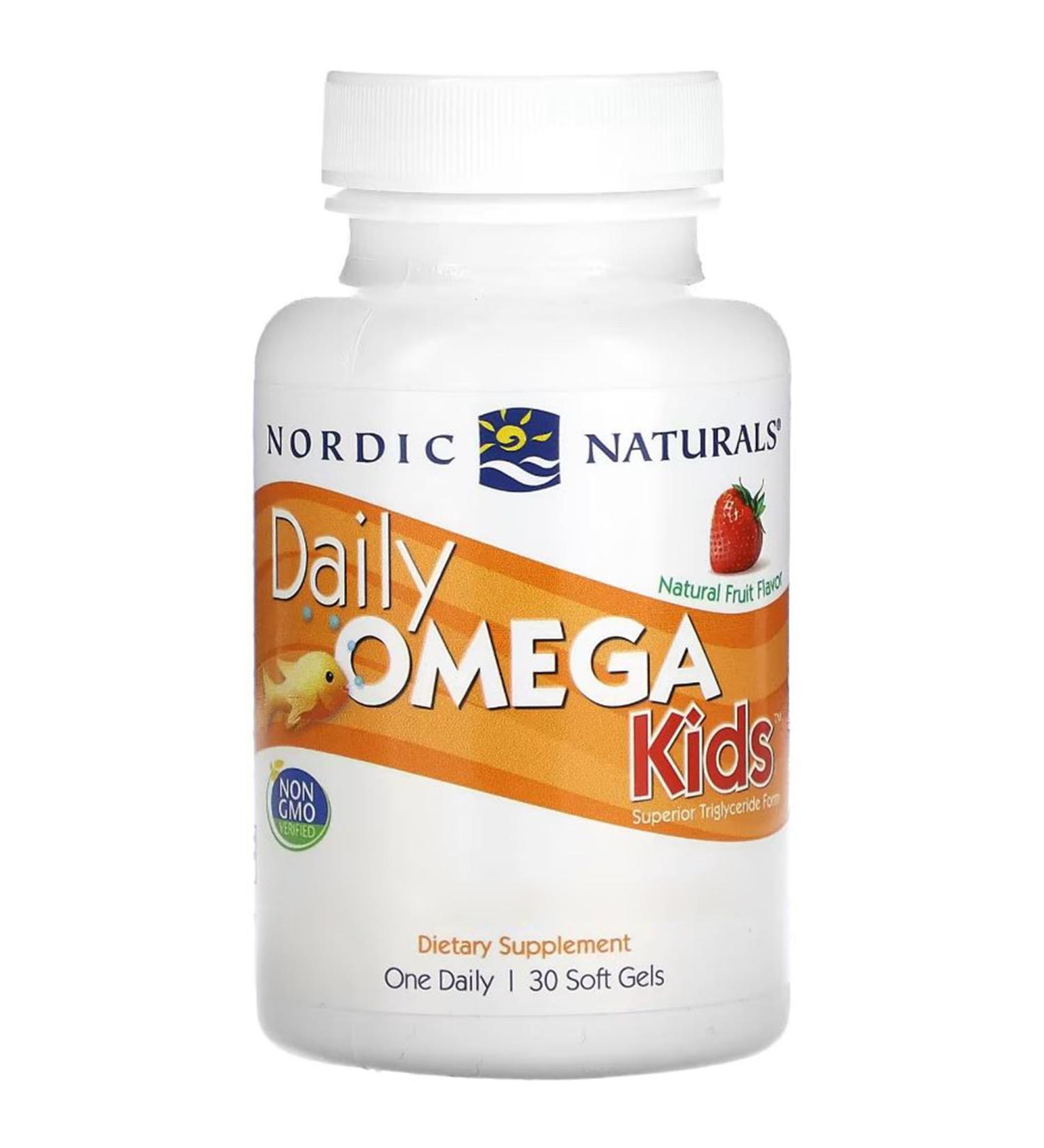 Nordic Naturals Daily Omega Kids 340mg Omega-3 For Kids With EPA & DHA 30 Soft Capsules Lab Tested Vegetarian Soy Free Gluten Free Non-GMO - Buy Online on GoSupps.com