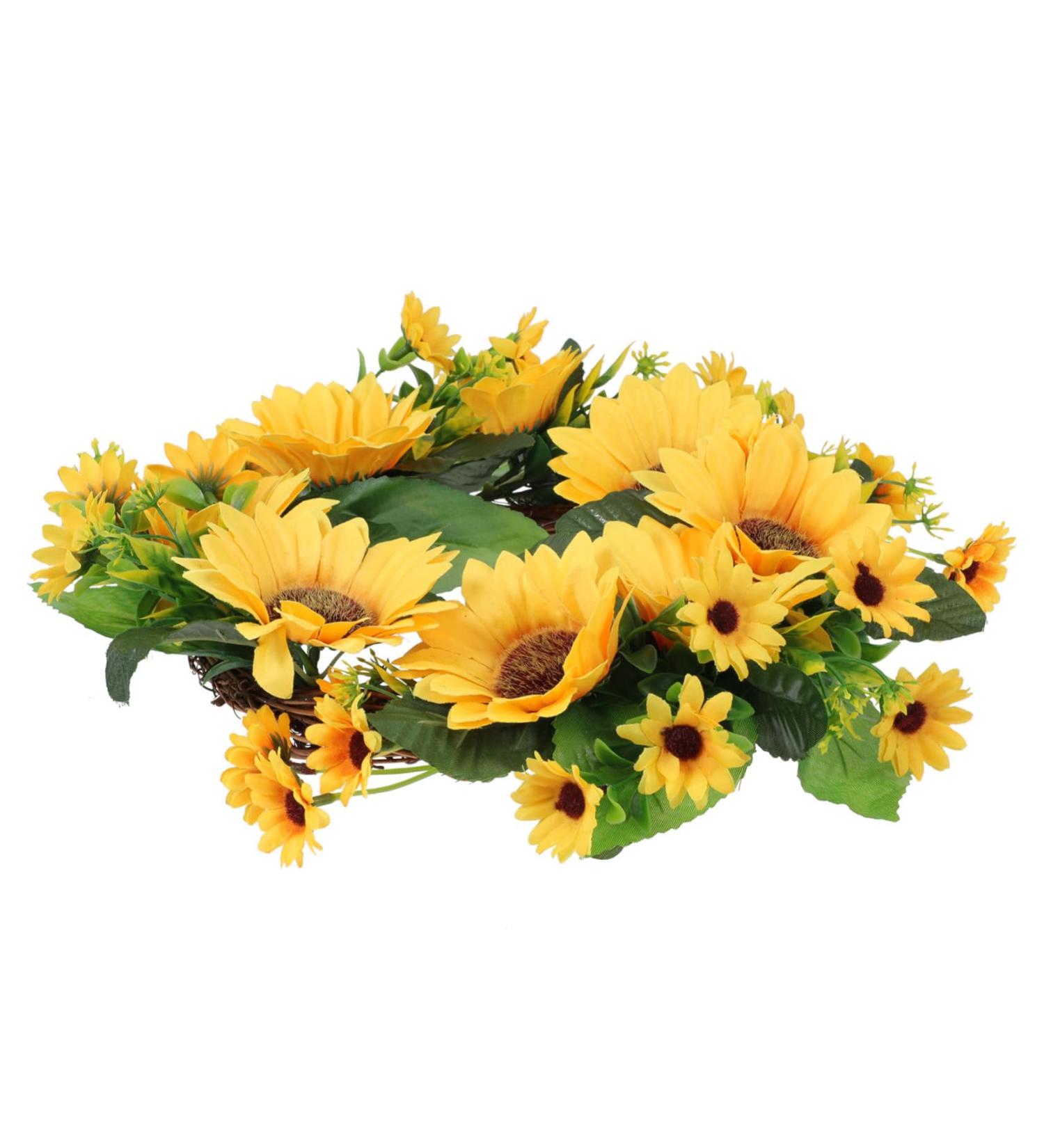 LIFKICH 1pc Simulated Sunflower Front Door Wreaths Green Home Decor Home Decor Prop Door Hanging Wreath Thanksgiving Wreath Greenery Garland Rose Decor Silk Cloth Plastic Door Trim - Buy Online on GoSupps.com