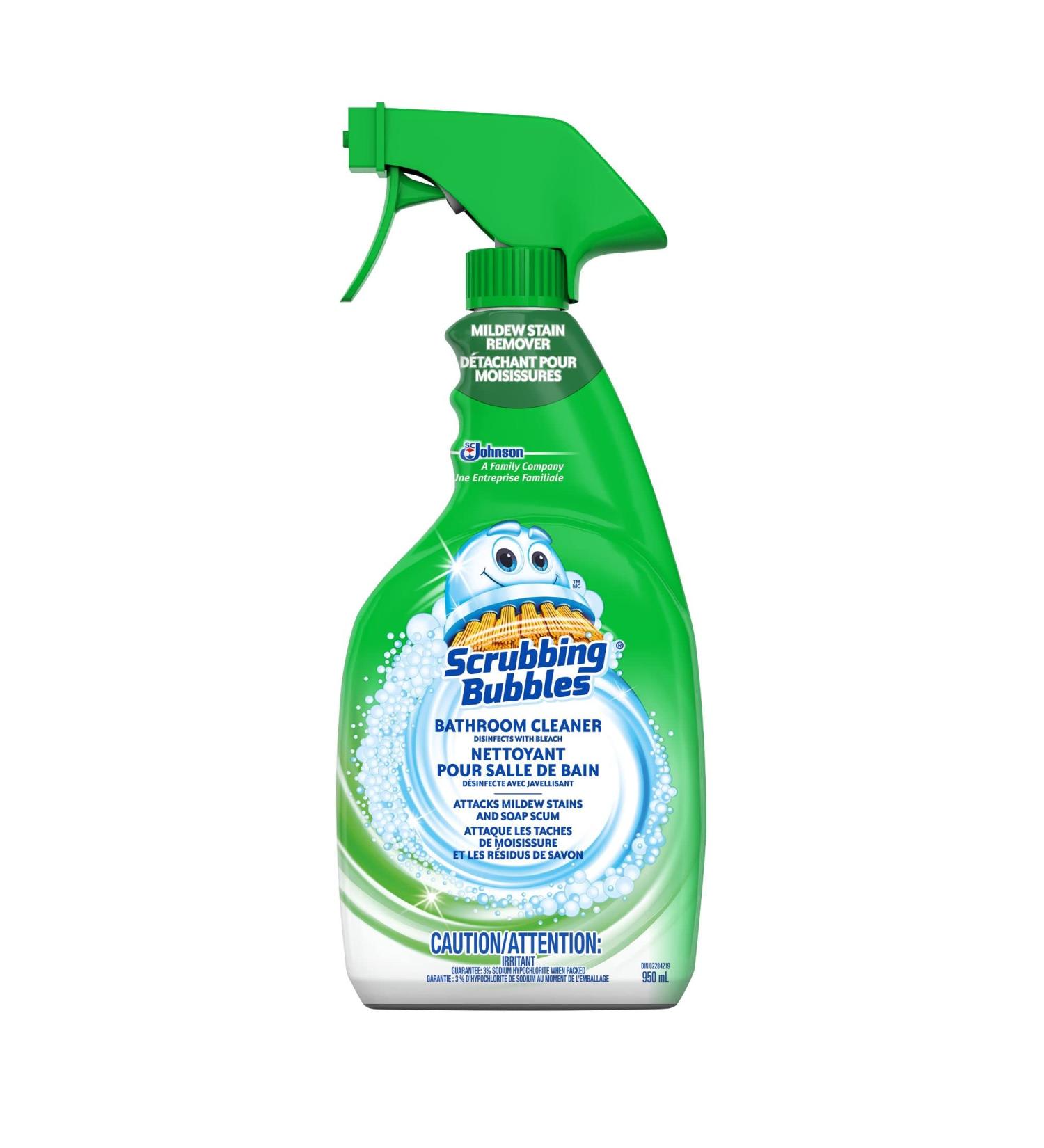Scrubbing Bubbles Bathroom Cleaner with Bleach Attacks Mildew Stains on Tubs Shower Walls and More 946mL Spray - Buy Online on GoSupps.com