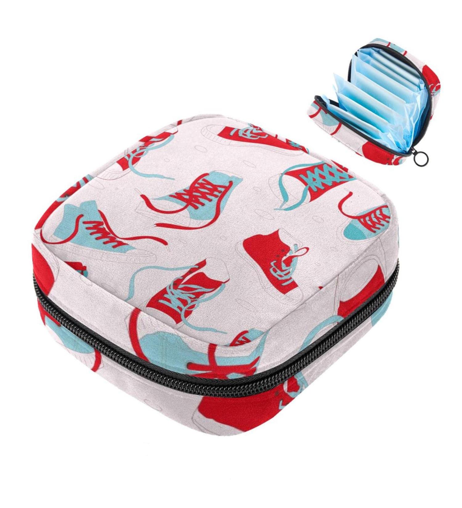 Multicolored Women's Binding Retention Bag - Portable Menstrual Cup Pocket & Tampons Holder for Wallet | First Period Set for Teens & Girls - Buy Online on GoSupps.com