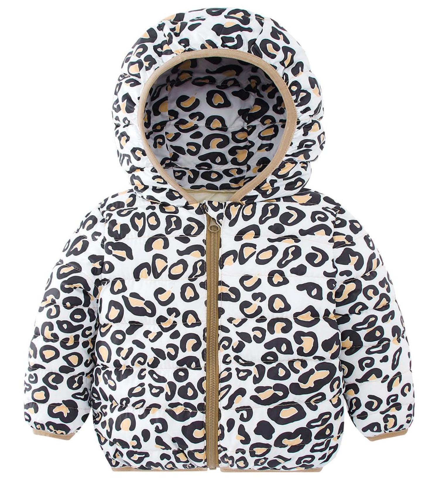 Kids4ever Baby Winter Coat Zipper Hooded Jacket Leopard Print, 12-18 Months - Buy Online on GoSupps.com