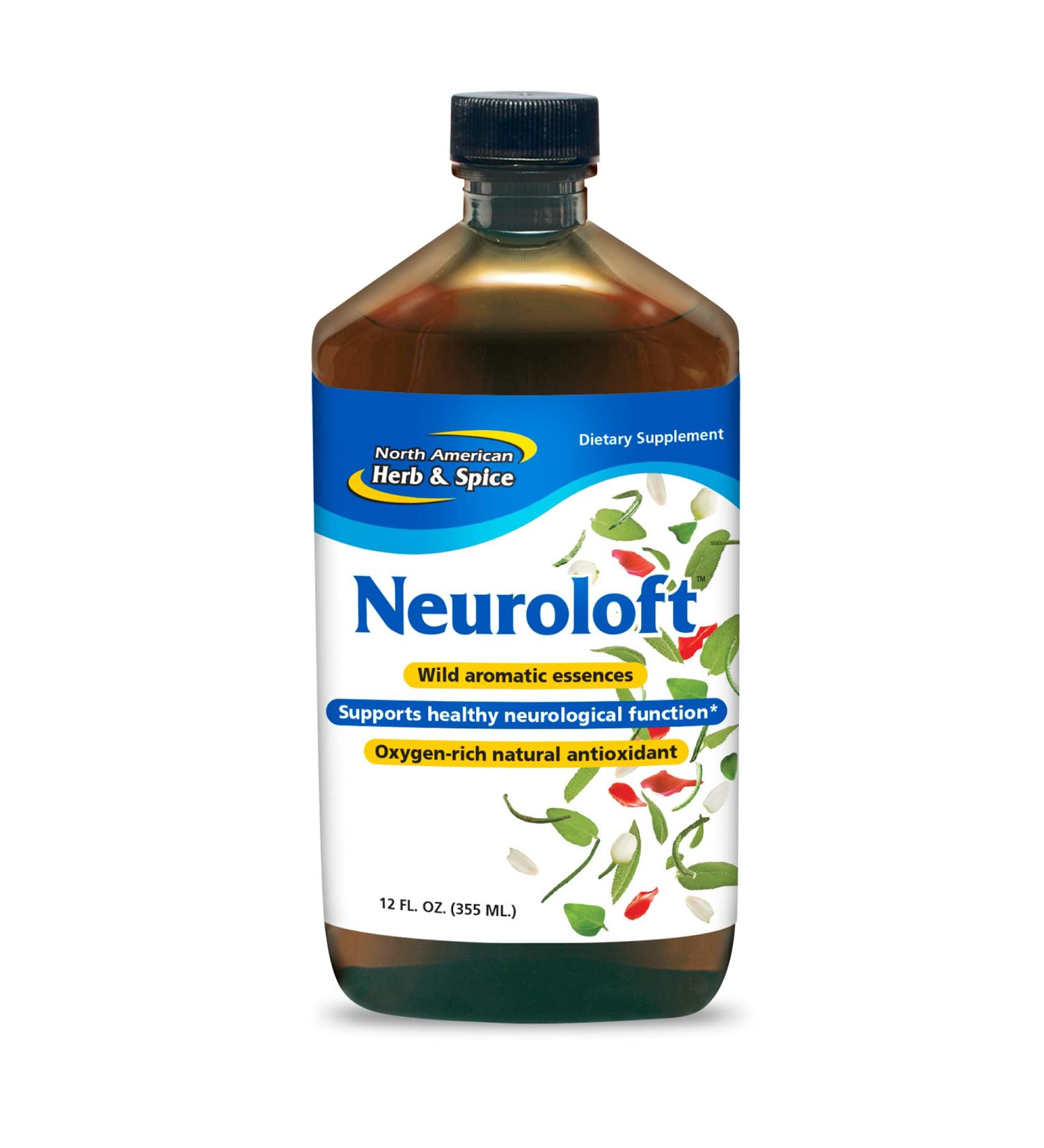 NORTH AMERICAN HERB & SPICE Neuroloft - 12 fl. oz. - Daily Tonic - Antioxidant Support Supports Healthy Neurological Function - Non-GMO - 12 Servings - Buy Online on GoSupps.com