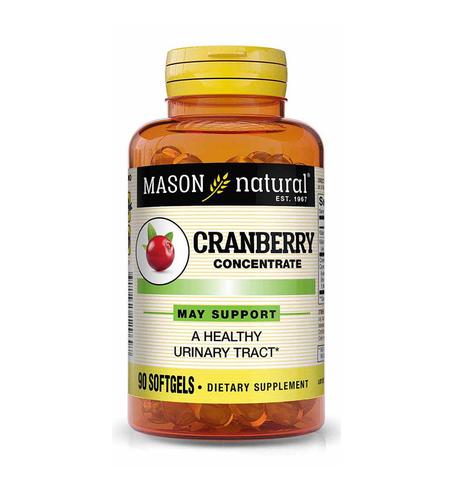 Mason Natural Cranberry Concentrate 90 Softgels - Powerful Antioxidant & Urinary Health Support - Buy Online on GoSupps.com