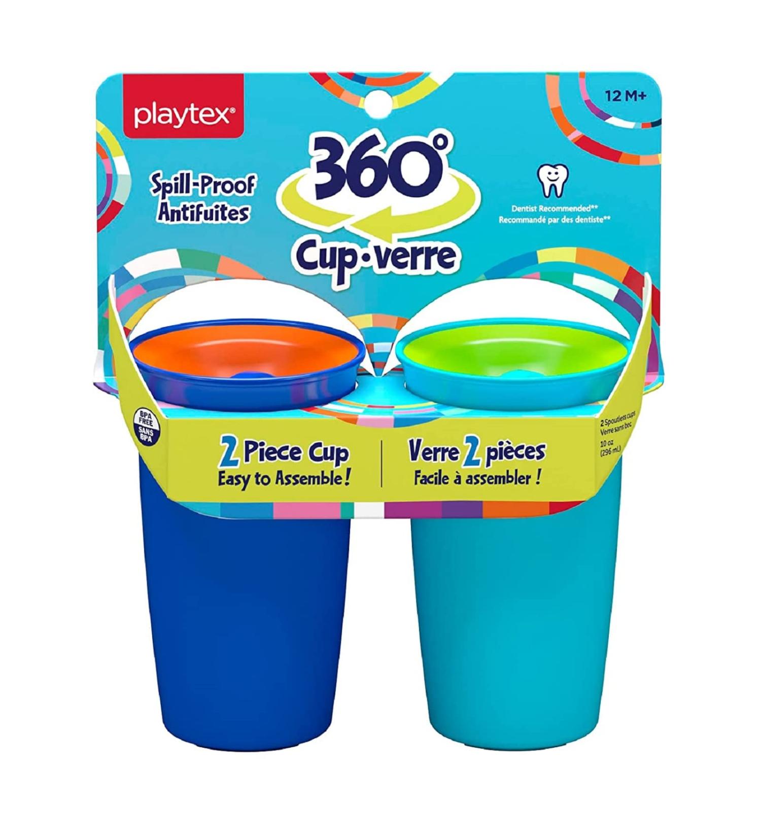 Playtex Sipsters Stage 2 Boys 360 Spill-Proof Cups 10 Oz - 2 Count - Buy Online on GoSupps.com
