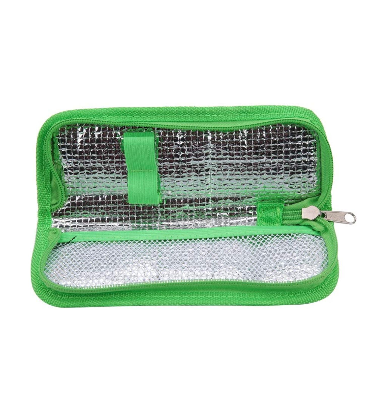 Insulin Refrigerated Box and Syringe Travel Bag - Portable Diabetes Storage for Cold Pen Supplies - Green - Buy Online on GoSupps.com