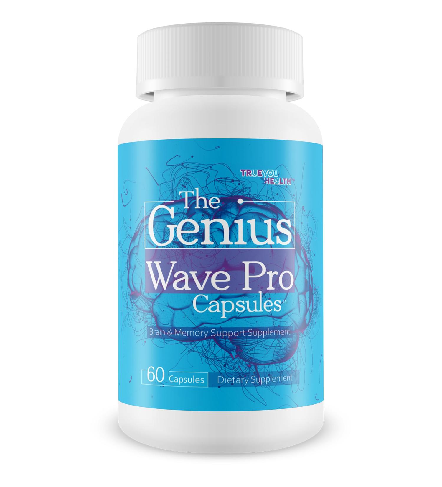 The Genius Wave Pro Capsules - Our Best Brain Supplements for Memory and Focus - Memory Vitamins for Memory and Brain Focus - Memory Focus Supplement for Brain - Memory Vitamins Brain for Women & Men - Buy Online on GoSupps.com