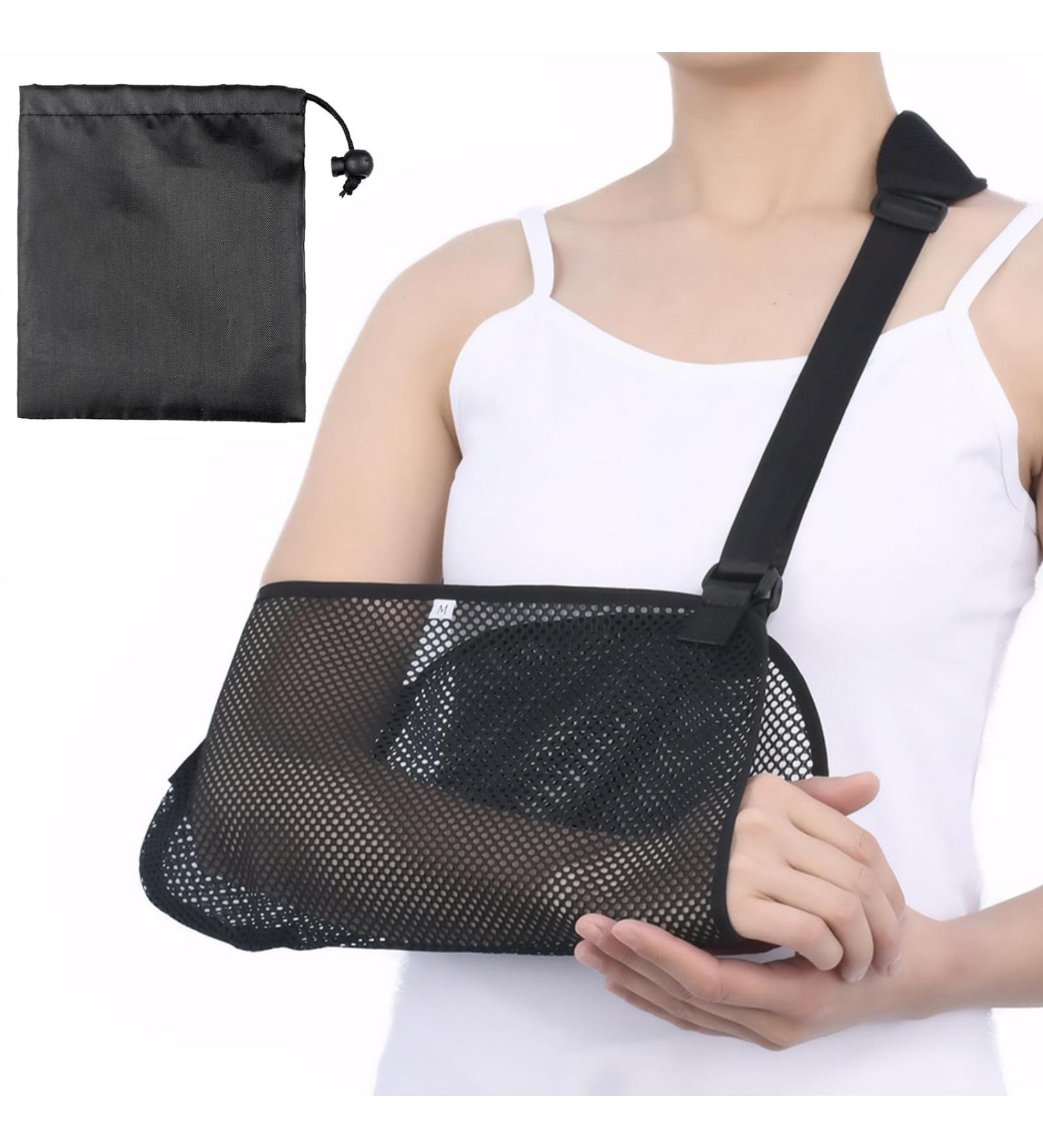 Mesh Arm Sling Shoulder Immobilizer Arm Sling for Shoulder Injury Adjustable Breathable Medical Shoulder Sling Arm Immobilizer Left and Right Arm for Men and Women - Buy Online on GoSupps.com