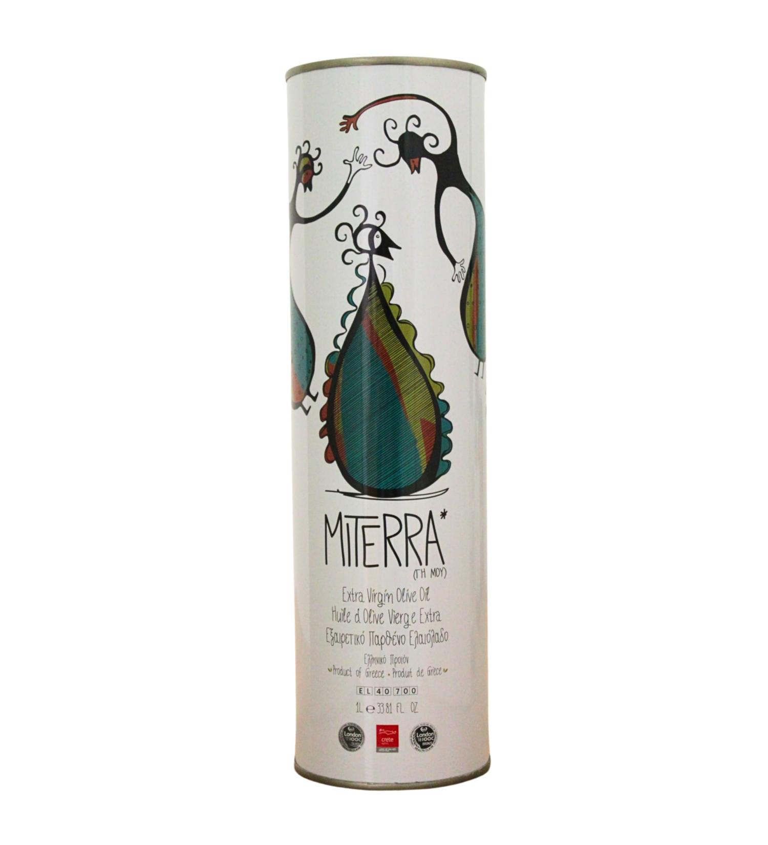 MITERRA Cretan Extra Virgin Olive Oil in Tin 1 L - Buy Online on GoSupps.com