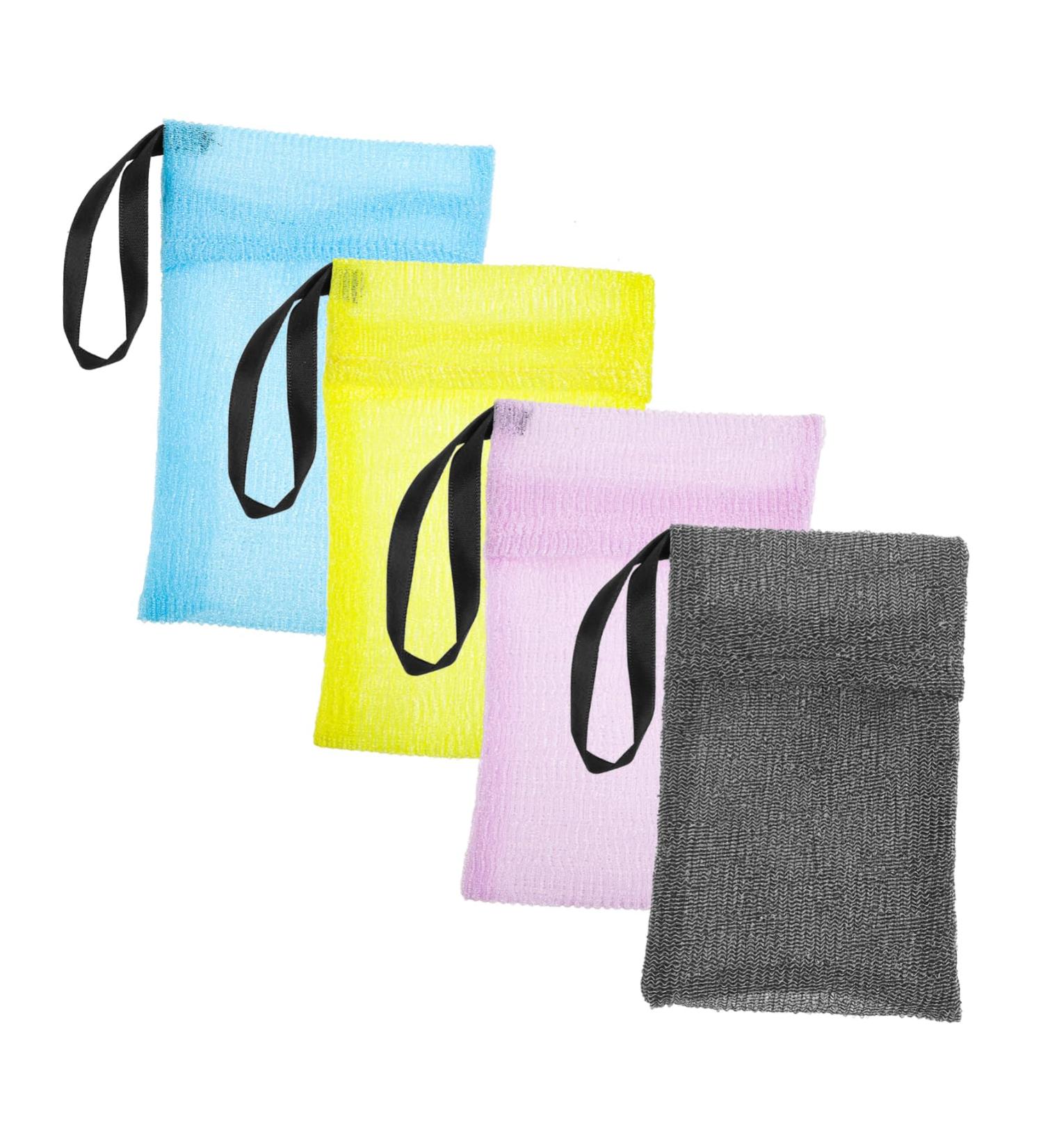 CANIGHT 4 Pcs Bar Soap Pouch for Bathing Mesh Soap Bag Soap Net Bag Bathing Exfoliating Soap Pouch Nylon - Buy Online on GoSupps.com