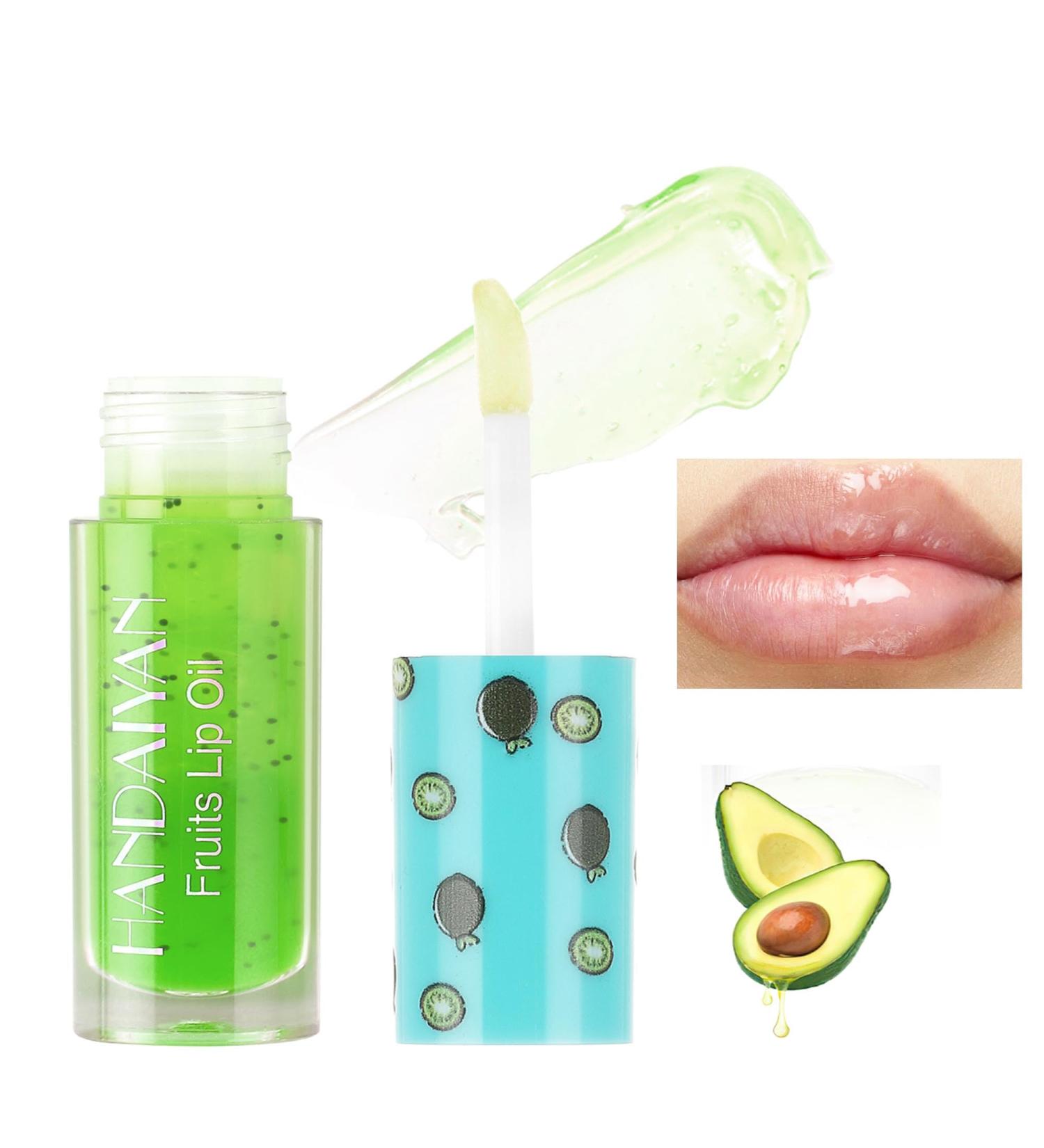 Hydrating Lip Glow Oil | Moisturizing Lip Balm with Fruit Extract | Reduces Fine Lines & Dryness | Non-Sticky Avocado Lip Care | Long Lasting Nourishing Repair - Buy Online on GoSupps.com