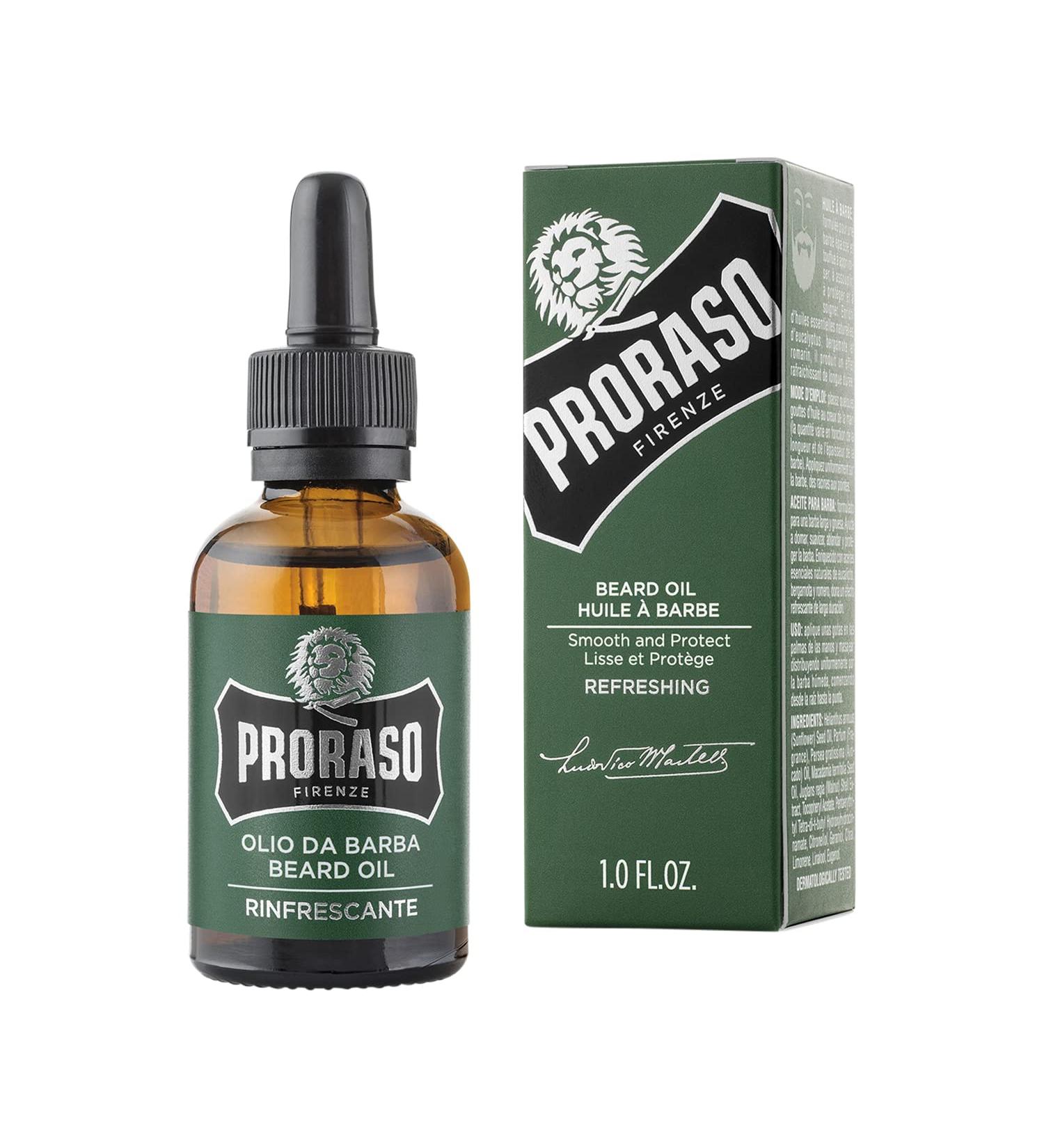 Proraso Beard Oil 30ml | Refreshing Eucalyptus, Bergamot & Rosemary Scent | Made in Italy - Buy Online on GoSupps.com