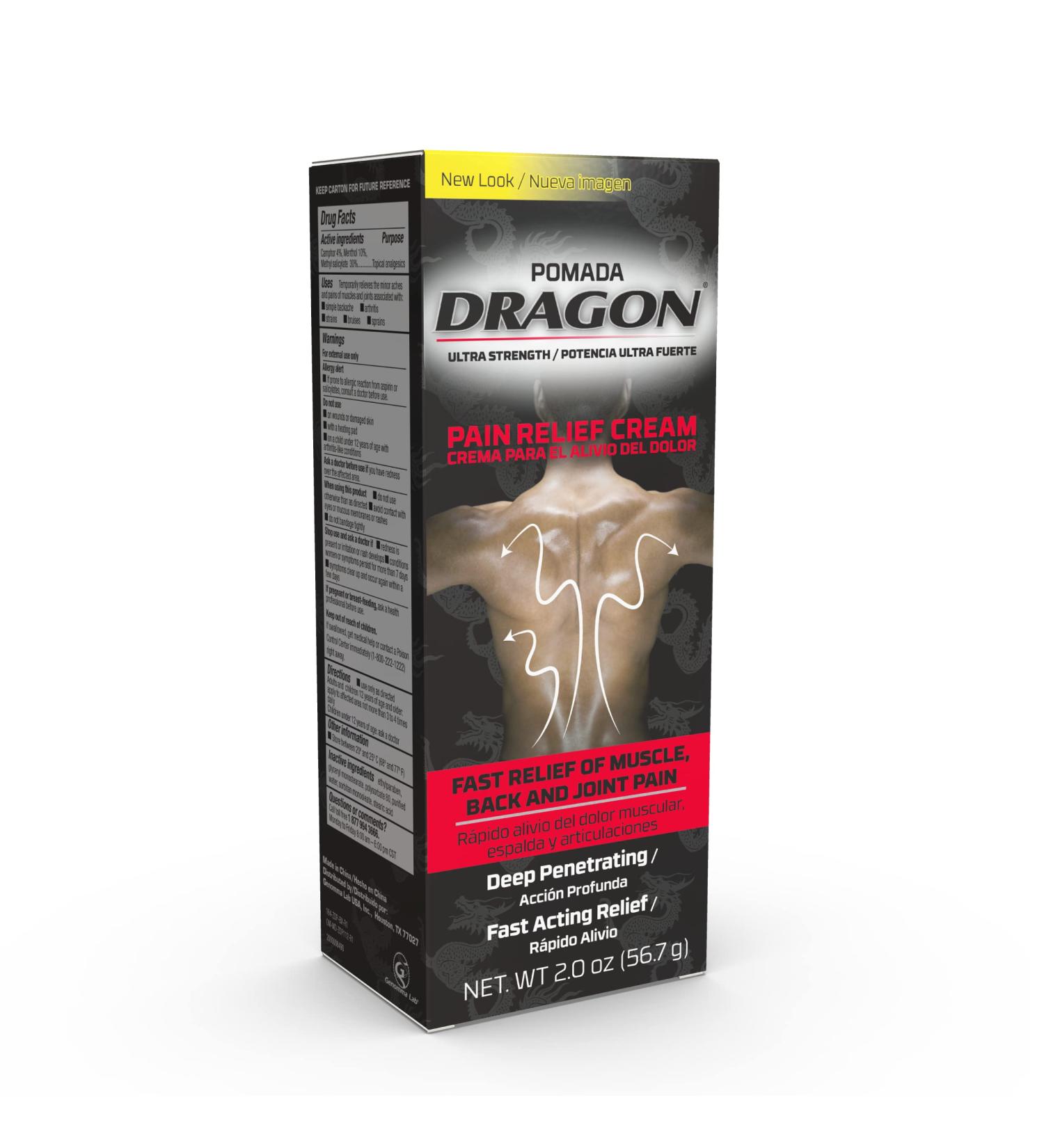 Dragon Ultra Strength Pain Relief Cream - 2 oz | Fast-Acting Relief for Muscle, Back, Arthritis & Joint Pain with Camphor & Menthol - Buy Online on GoSupps.com