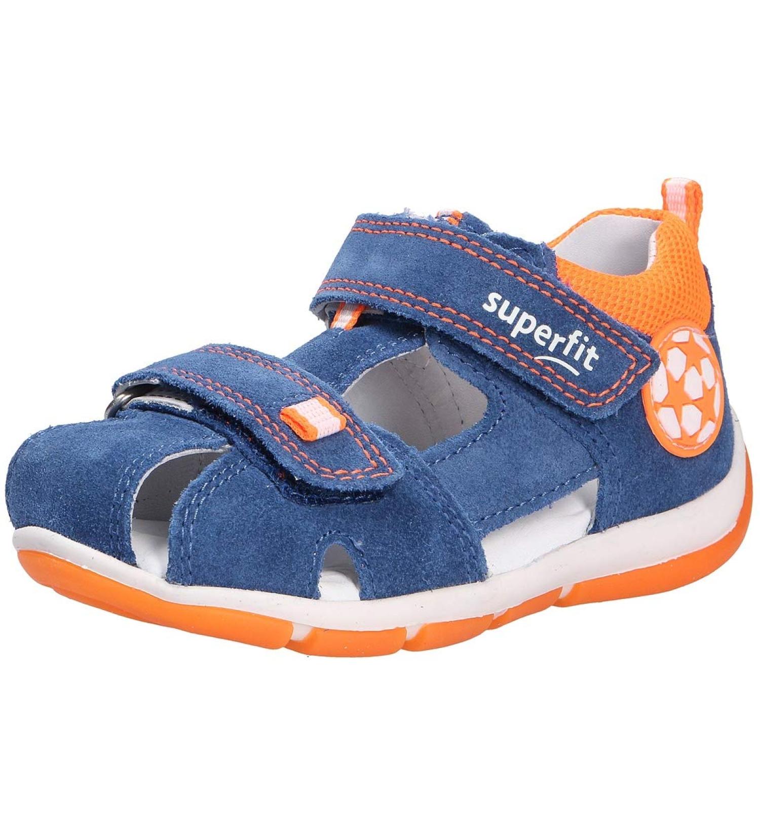 Superfit Baby Boys Freddy Sandals - 5.5 UK Child - Blue/Orange - Buy Online on GoSupps.com