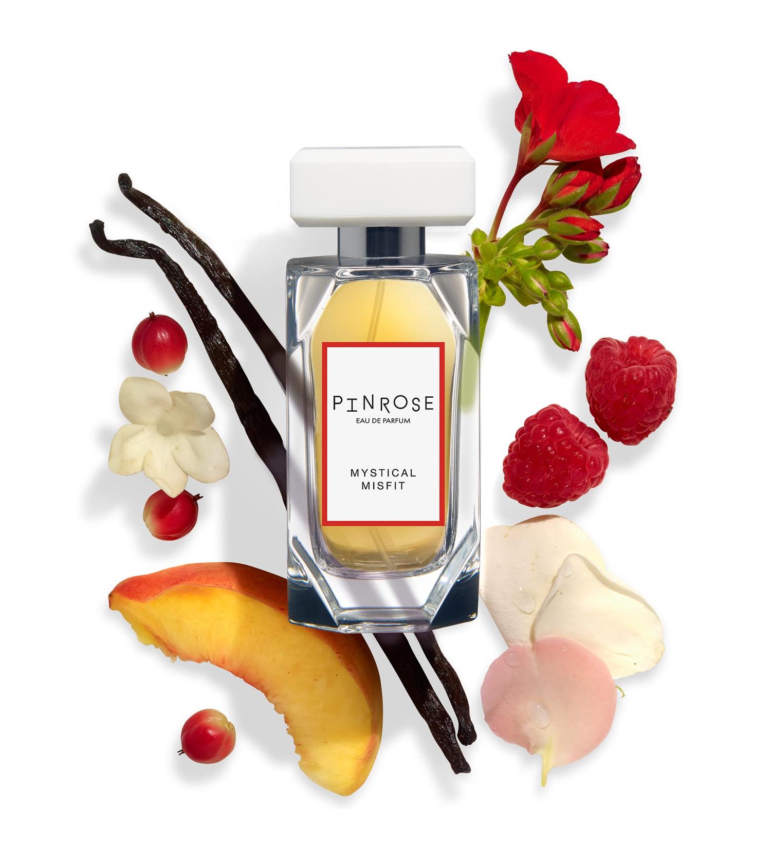 PINROSE Perfumes Mystical Misfit - Eau de Parfum Fragrance Spray for Women - Clean Vegan Cruelty-free and Hypoallergenic Scent with Essential Oils - Notes of Red Currant Pink Rose Patchouli Vanilla Peach Jasmine and Musk - Buy Online on GoSupps.com