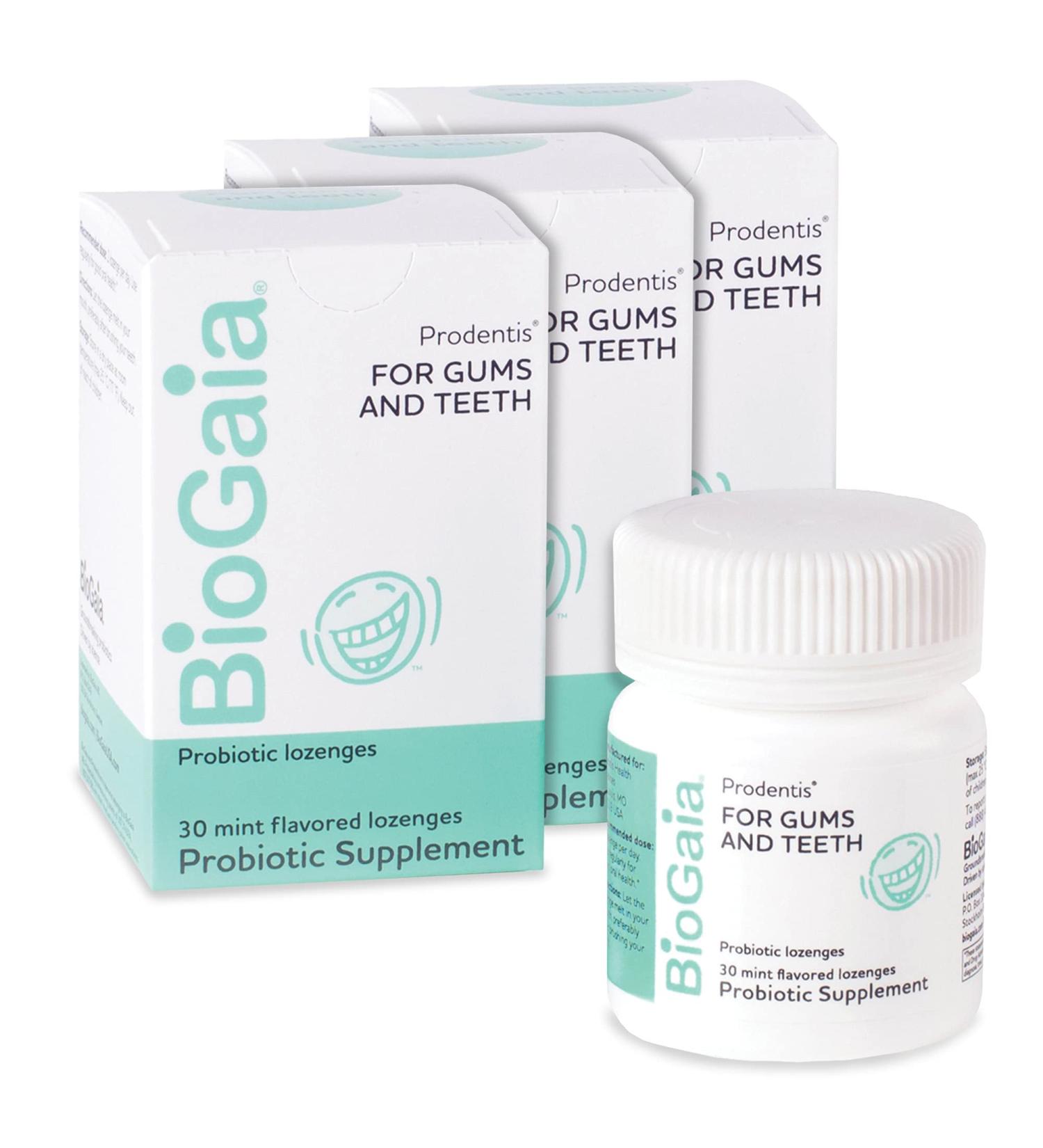 BioGaia Prodentis 3-Pack Bundle - Dental Probiotics for Teeth and Gums | Promotes Oral and Gut Health | Mint Lozenges - Buy Online on GoSupps.com