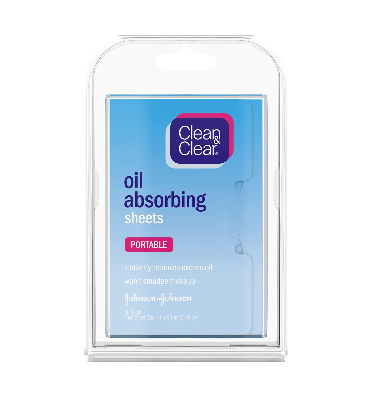 Clean & Clear Oil Absorbing Sheets - 50 ct - Blotting Papers for Face & Nose - Absorbs Excess Oil & Shine Instantly - Buy Online on GoSupps.com