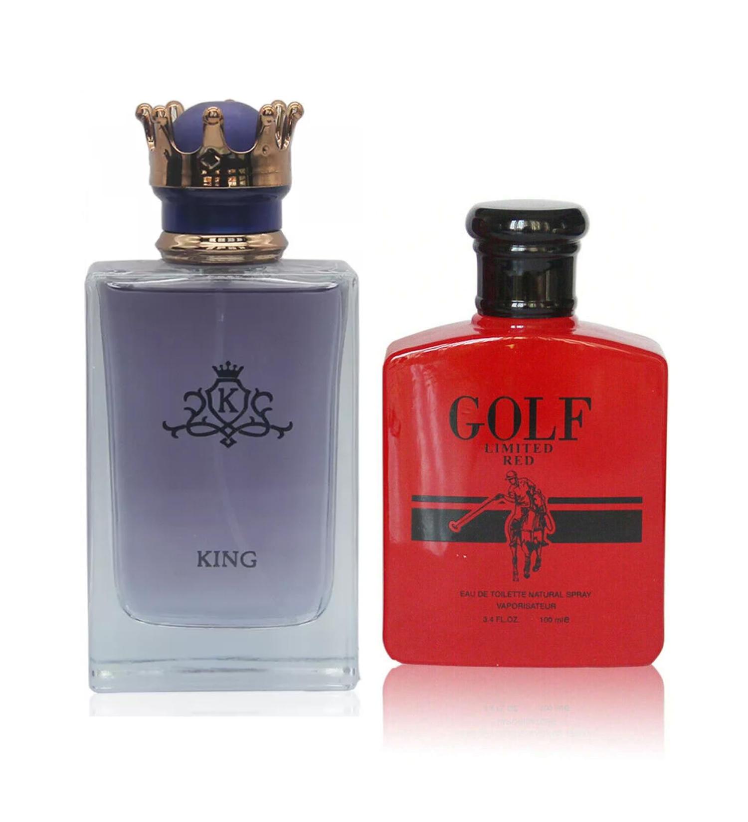 King&Golf Limited Red Men Cologne Set Eau De Parfum Spray For Men Fruity Notes Enriched By A Strong Woody Based Fragance Ideal for Day Wear - 3.4 Fl Oz - Buy Online on GoSupps.com