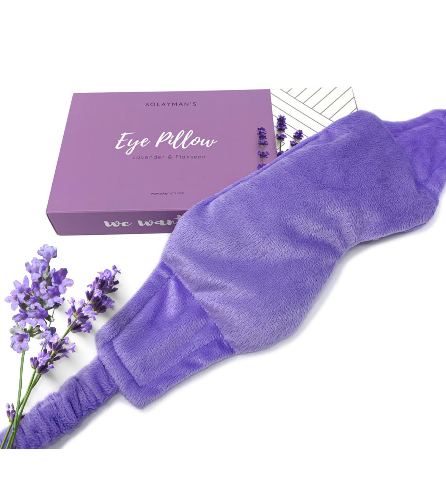 Weighted Lavender Eye Mask for Relaxation and Relief - Perfect Gift for Mom, Dad, Women, Men - Aromatherapy Lavender Eye Pillow for Sleeping, Yoga, Headache, Migraine, and Dry Eyes - Buy Online on GoSupps.com