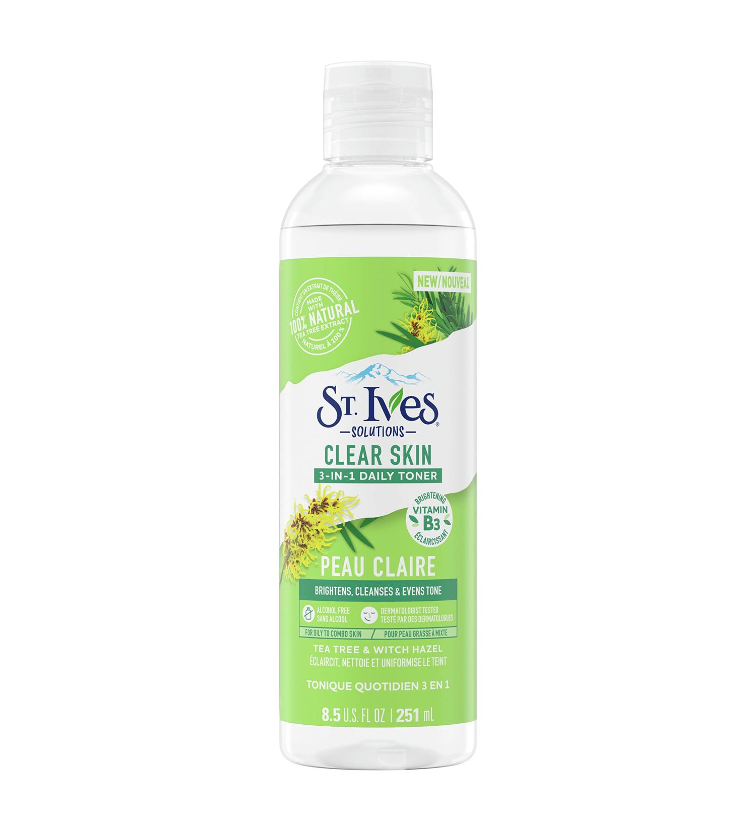 St.Ives Solutions 3-in-1 Face Toner - Tea Tree Extract & Witch Hazel - 8.5 oz - Buy Online on GoSupps.com