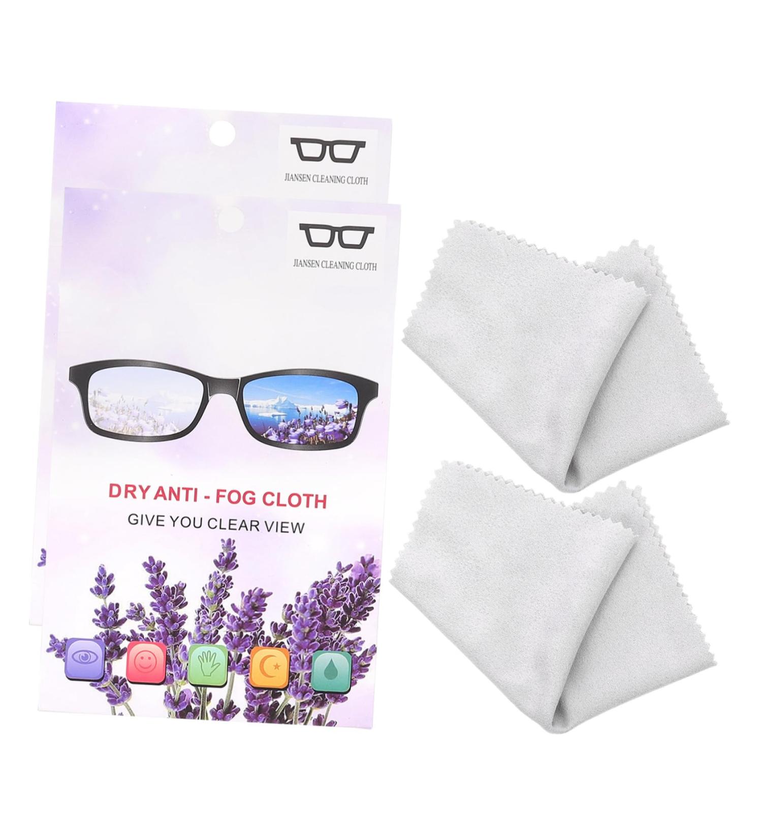 FOMIYES 4 Pcs Glasses Lens Wipes - Ultra Soft Eyeglasses Cleaning Cloths | Portable Lens Cleaner for Crystal Clear Vision - Buy Online on GoSupps.com