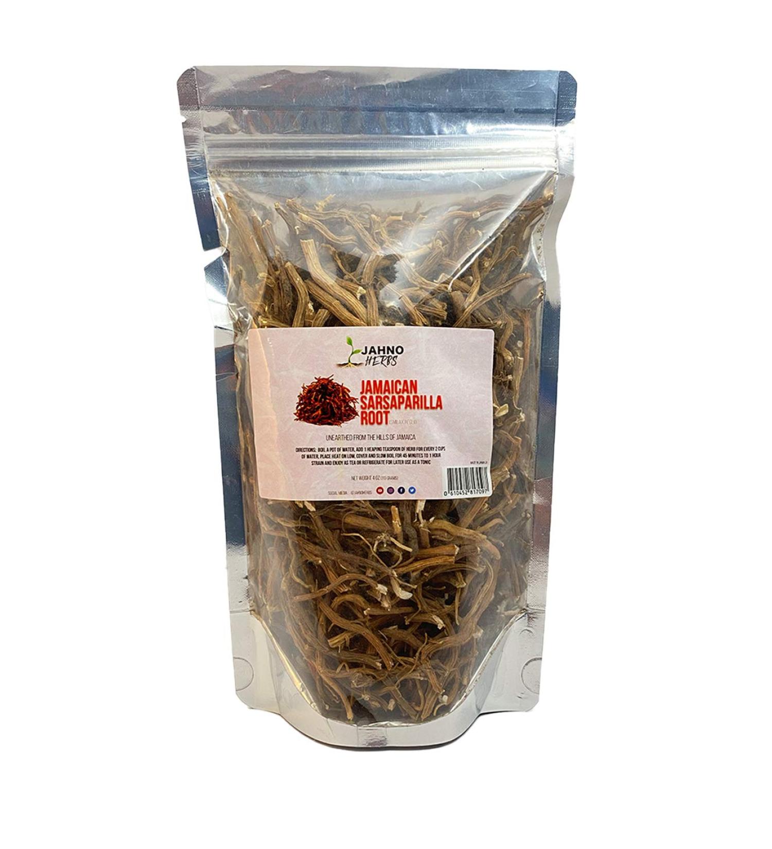 Jahno Herbs Jamaican Sarsaparilla Root (Smilax reglii) Cut and Sifted Wild-Harvest - Buy Online on GoSupps.com