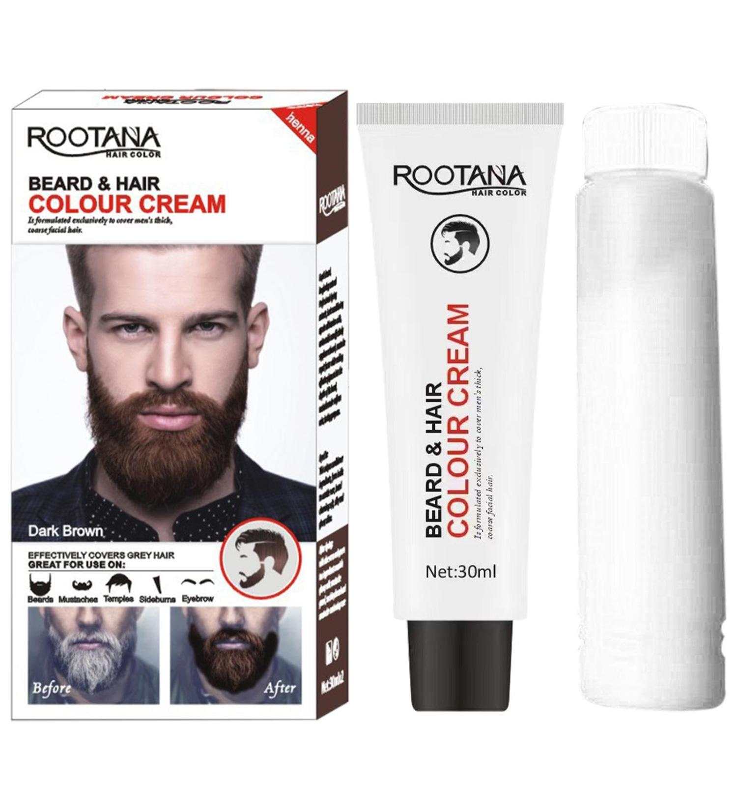  Lambo Beard Dye for Men Mustache Shampoo for Men Grey Hair and Coloring Natural and for Beard and Mustache Coloring Black/Brown - Buy Online on GoSupps.com