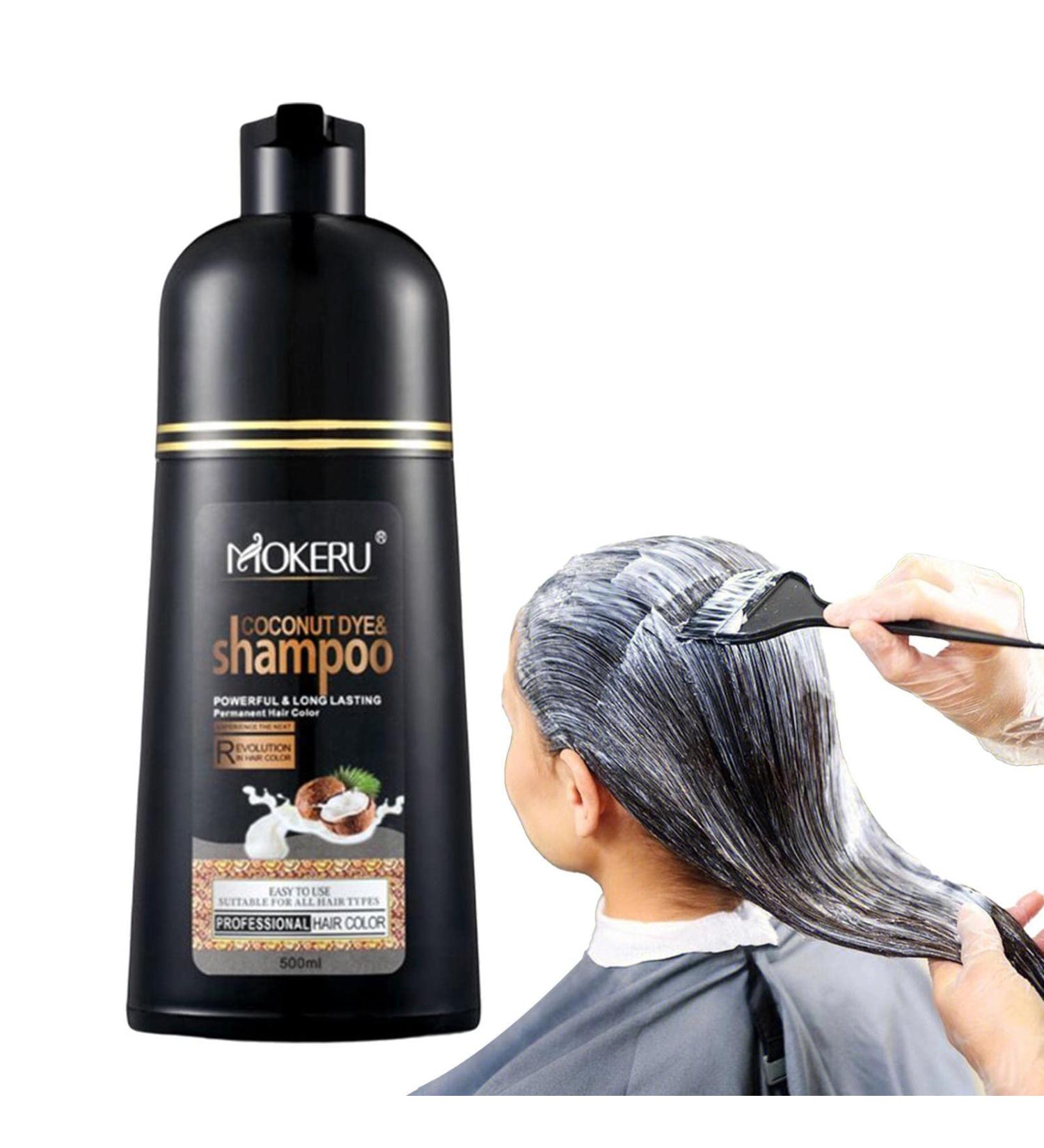  Raxove Coconut Color Shampoo 500ml - Long-lasting coconut black hair dye for men and women - Long-lasting color shampoo - Plant-based black shampoo to protect hair and prevent damage - Buy Online on GoSupps.com