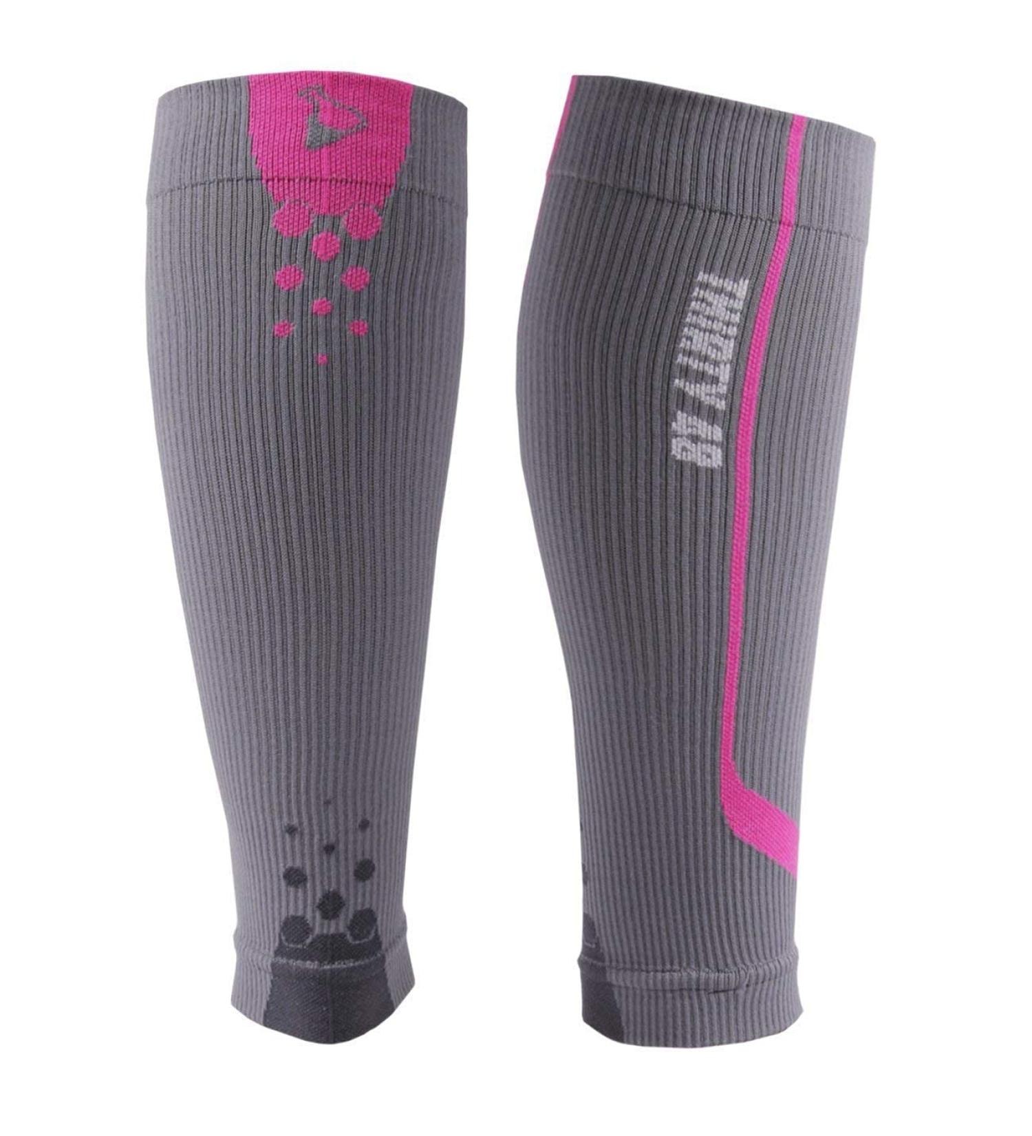 Thirty48 Graduated Calf Compression Sleeves 15-20 & 20-30 mmHg | Fast Recovery & Muscle Oxygenation | Medium Size Fluorescent Pink 1 Pair - Buy Online on GoSupps.com