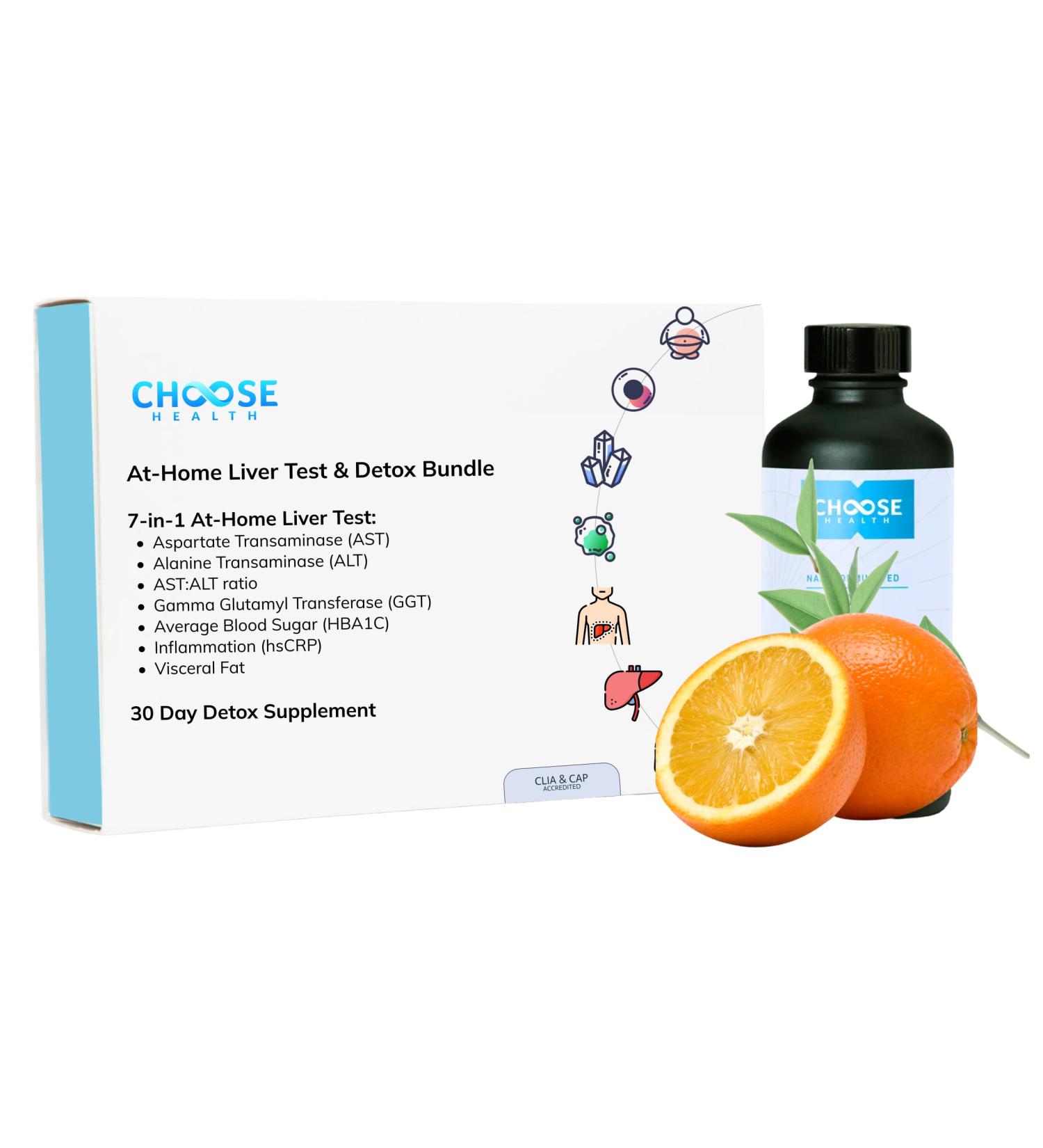 ChooseHealth 7-in-1 Liver Health Test & Bergacyn Detox Supplement | Optimize Liver Function - Buy Online on GoSupps.com