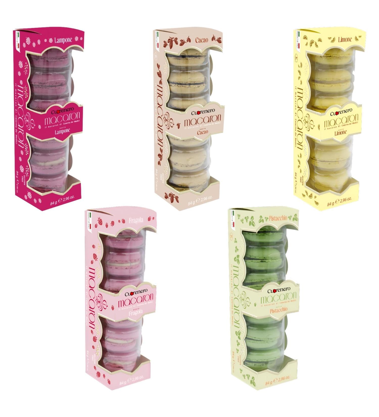 Cuorenero Macaron Pick N Mix - Create Custom Combo with 4+ Flavours | Cocoa Lemon Pistachio Raspberry | Gift Set for Macaron Lovers Pack 2 (84g) 84.00g (Pack of 2) - Buy Online on GoSupps.com