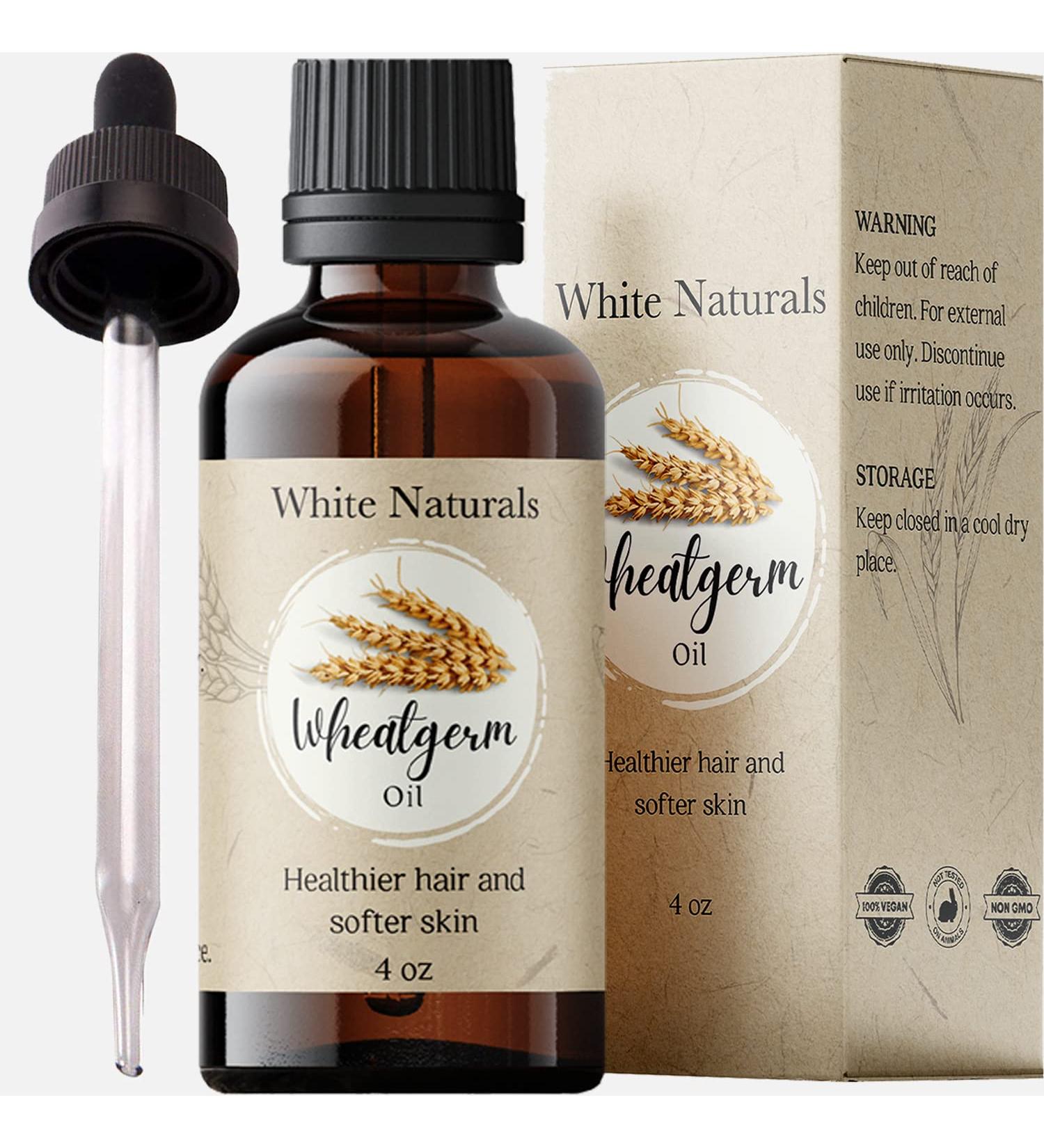 Organic Cold-Pressed Wheat Germ Oil | 100% Pure & Unrefined Carrier Oil | Vitamin E-Rich Formula for Skin, Hair, Nails & Stretch Marks Relief - Buy Online on GoSupps.com